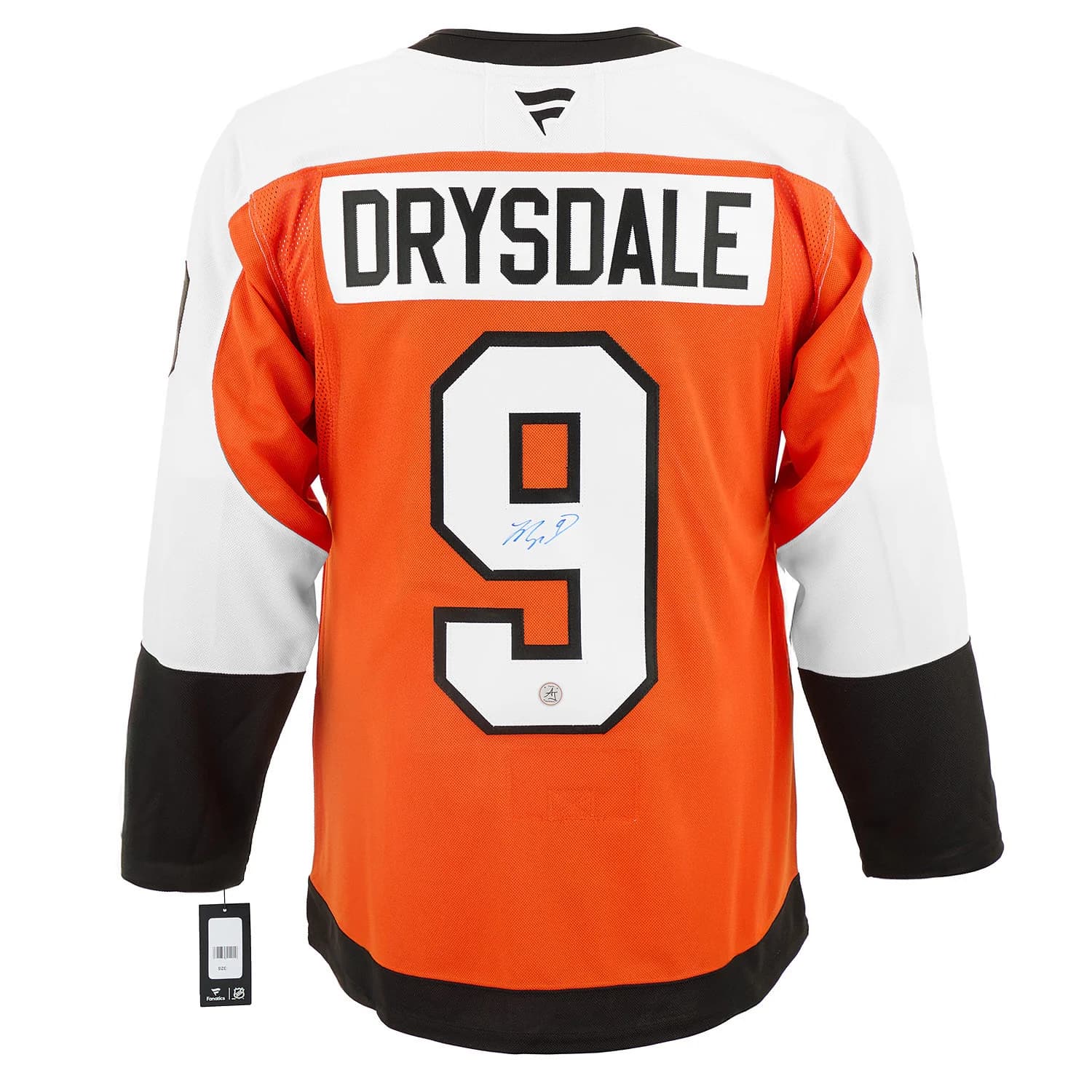 Jamie Drysdale Autographed Philadelphia Flyers Fanatics Premium Jersey Jamie Drysdale Jersey premium, Philadelphia Flyers, supplier stock photo
