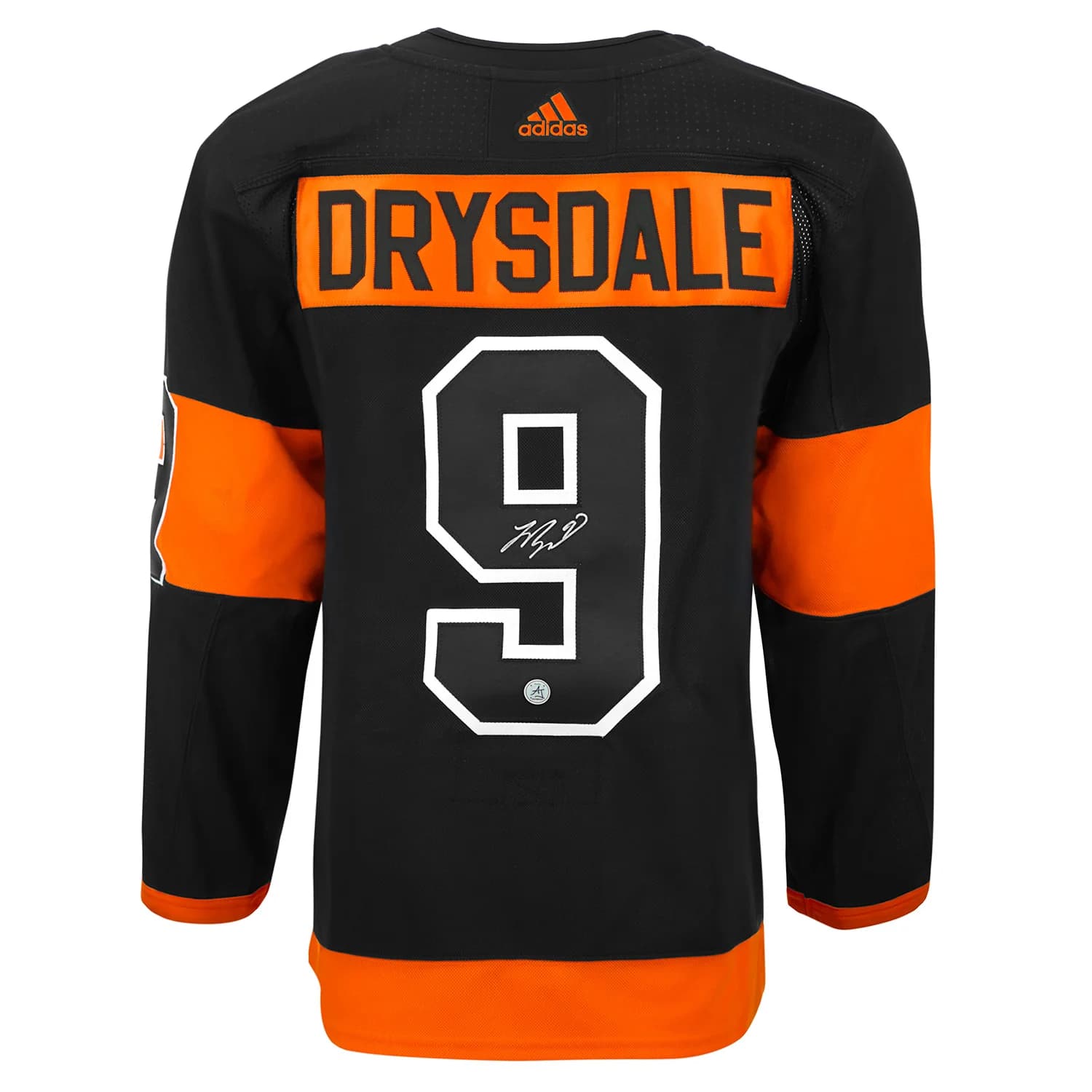 Jamie Drysdale Autographed Philadelphia Flyers Alternate Black adidas Jersey Jamie Drysdale Jersey alternate-black-adidas, Philadelphia Flyers, supplier stock photo
