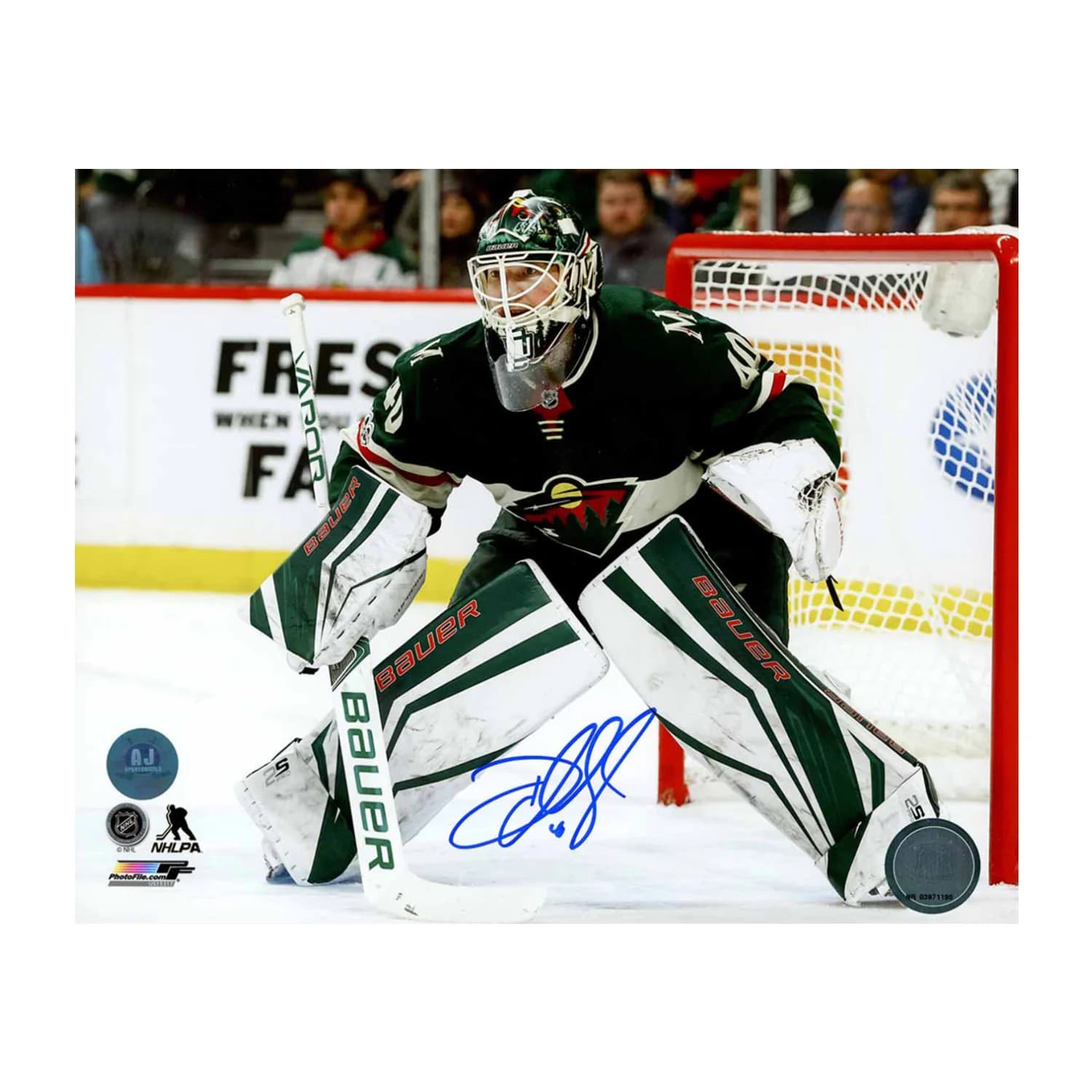Devan Dubnyk Autographed Minnesota Wild Between The Pipes 8x10 Photo Devan Dubnyk Photo 8x10-between-pipes, Minnesota Wild, supplier stock photo