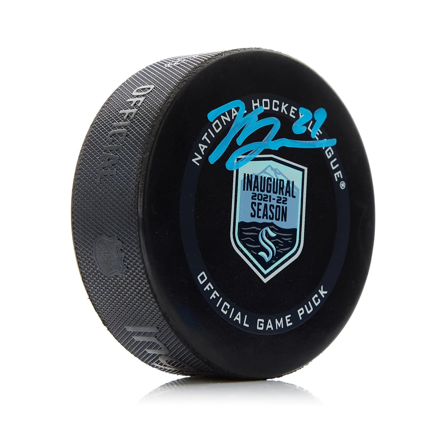 Vince Dunn Signed Seattle Kraken Inaugural Season Official Game Puck Vince Dunn Puck inaugural-season-game, Seattle Kraken, supplier stock photo