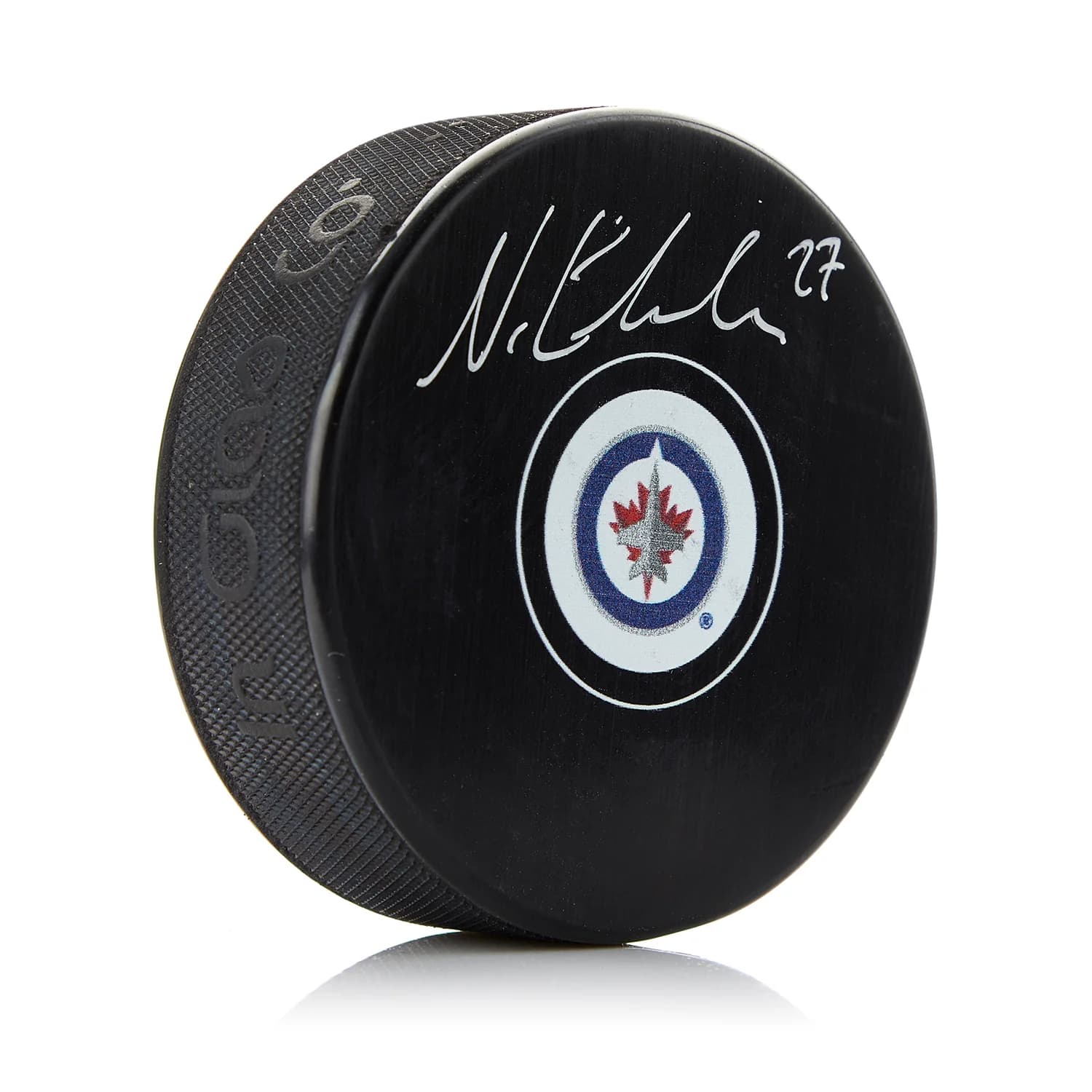 Nikolaj Ehlers Winnipeg Jets Autographed Hockey Puck Nikolaj Ehlers Puck hockey, Winnipeg Jets, supplier stock photo