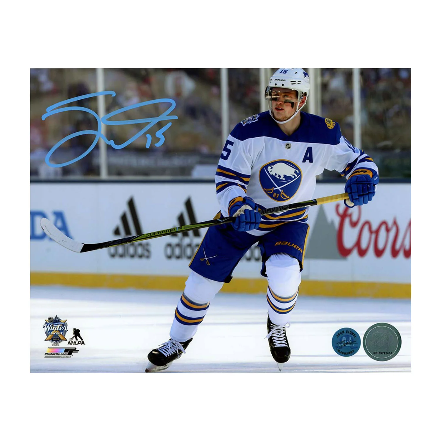 Jack Eichel Signed Buffalo Sabres 8x10 Photo Jack Eichel Photo 8x10, Buffalo Sabres, supplier stock photo