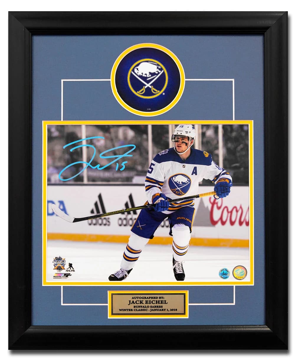Jack Eichel Buffalo Sabres Autographed 2018 Winter Classic 20x24 Decal Frame Jack Eichel Other 20x24-2018-winter-classic-decal-frame, Buffalo Sabres, supplier stock photo