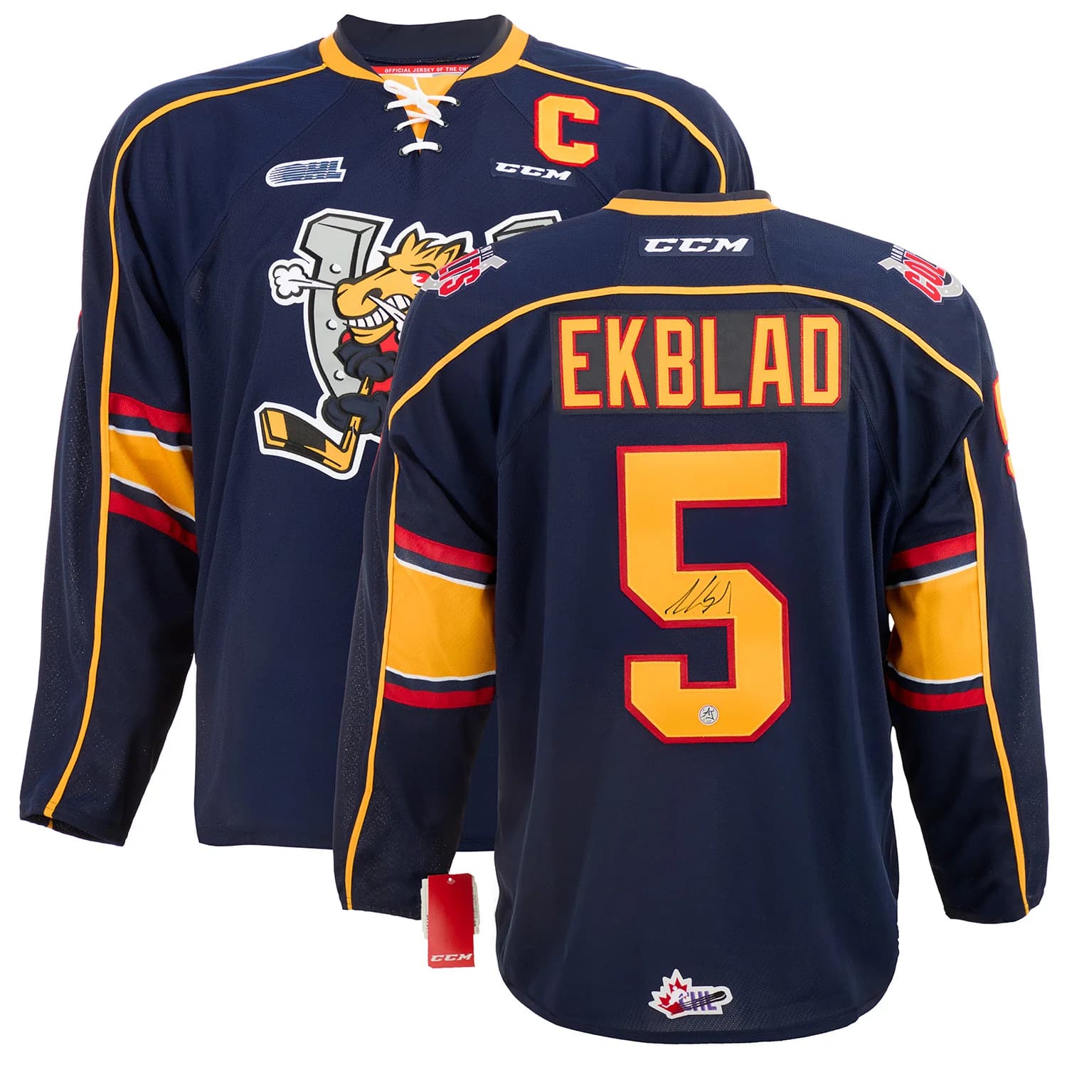 Aaron Ekblad Barrie Colts Autographed CHL Hockey Jersey Aaron Ekblad Jersey barrie-colts-chl-hockey, view 3, supplier stock photo