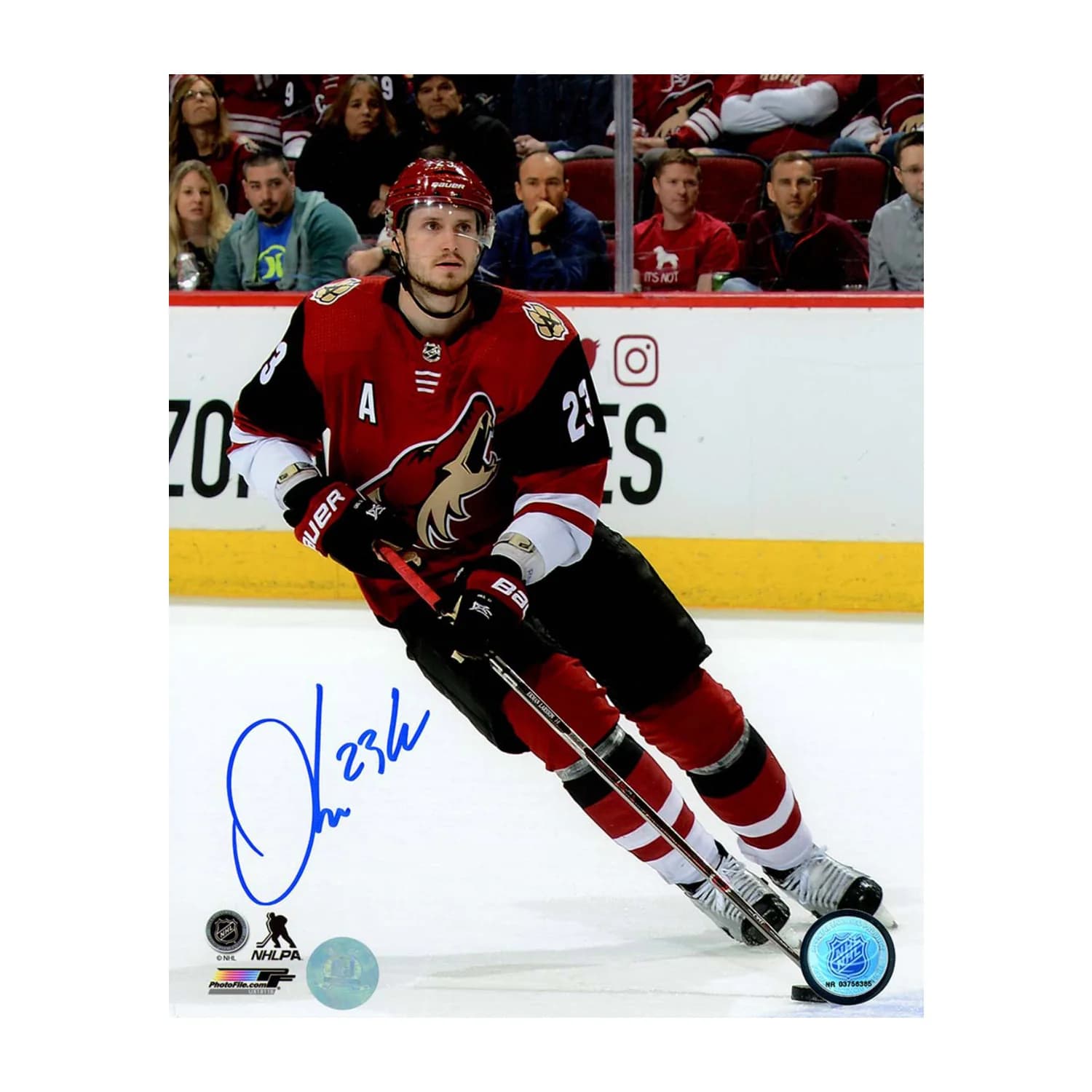 Oliver Ekman-Larsson Signed Arizona Coyotes Stickhandling 8x10 Photo Oliver Ekman-Larsson Photo 8x10-stickhandling, Arizona Coyotes, supplier stock photo