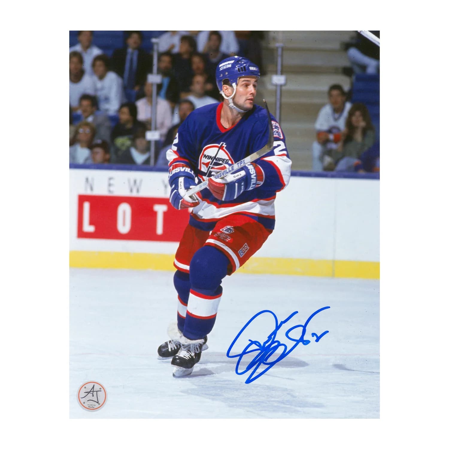 Dave Ellett Autographed Winnipeg Jets Hockey 8x10 Photo Dave Ellett Photo 8x10-hockey, Winnipeg Jets, supplier stock photo