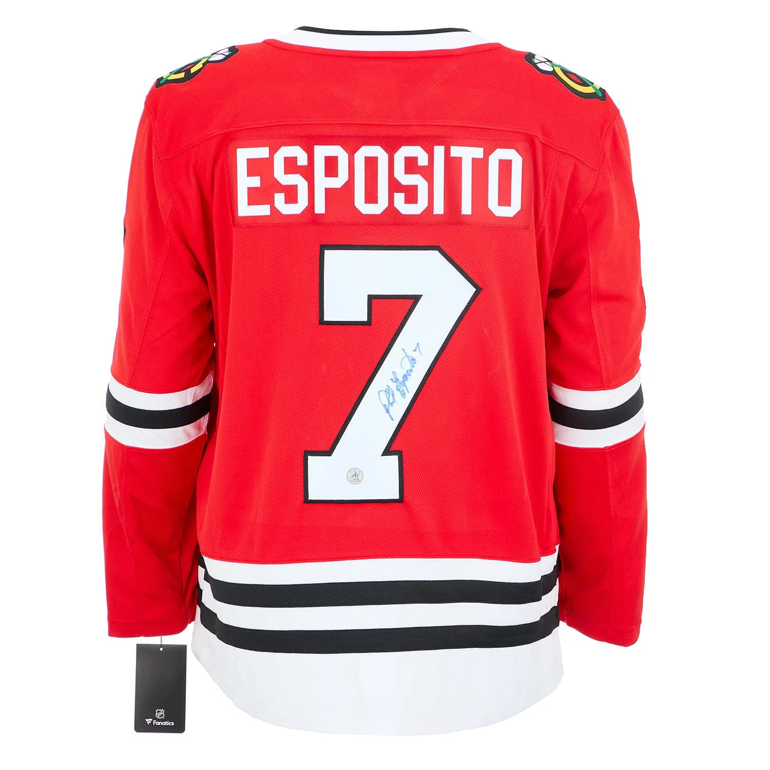 Phil Esposito Signed Chicago Blackhawks Fanatics Breakaway Jersey Phil Esposito Jersey breakaway, Chicago Blackhawks, supplier stock photo