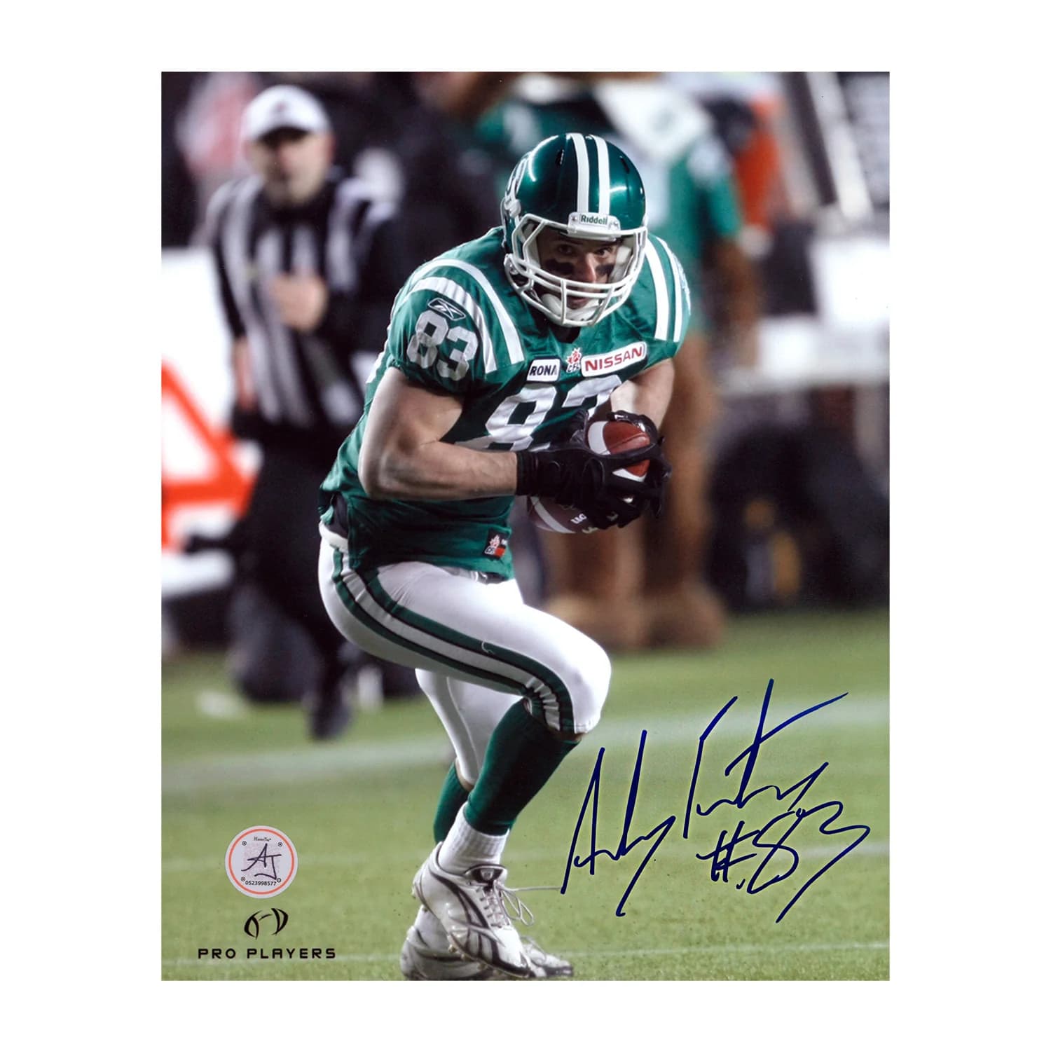 Andy Fantuz Autographed Saskatchewan Roughriders Football 8x10 Photo Andy Fantuz Photo 8x10-saskatchewan-roughriders-football, supplier stock photo