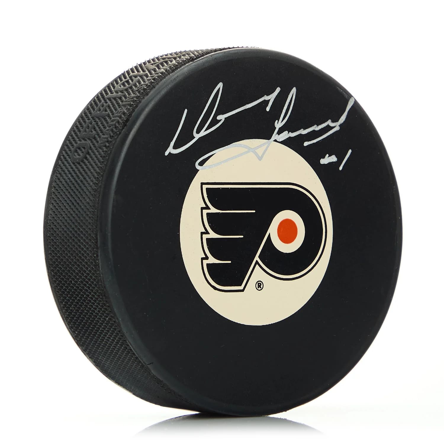 Doug Favell Philadelphia Flyers Autographed Hockey Puck Doug Favell Puck hockey, Philadelphia Flyers, supplier stock photo