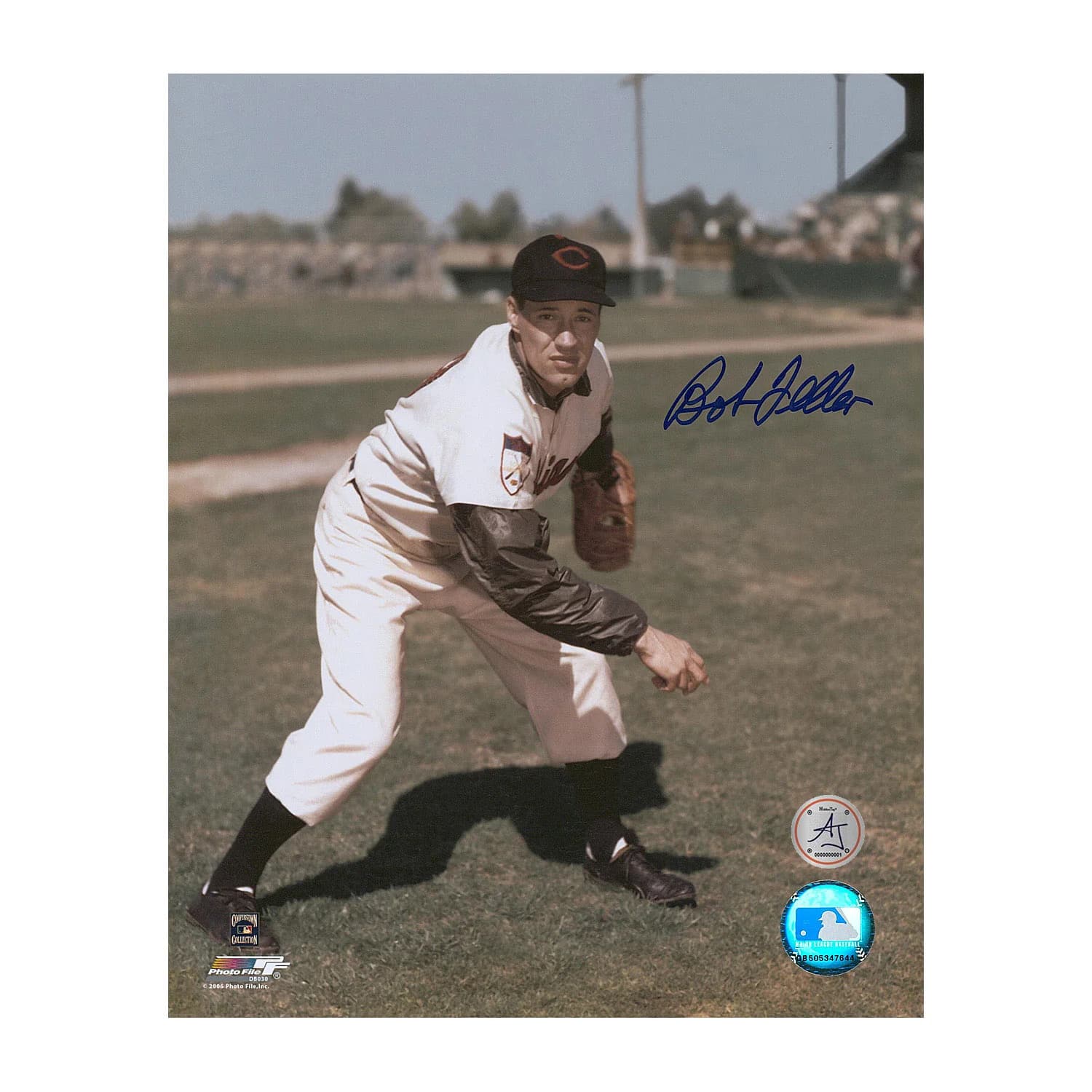 Bob Feller Autographed Cleveland Indians Profile 8x10 photo Bob Feller Photo 8x10-cleveland-indians-profile, supplier stock photo
