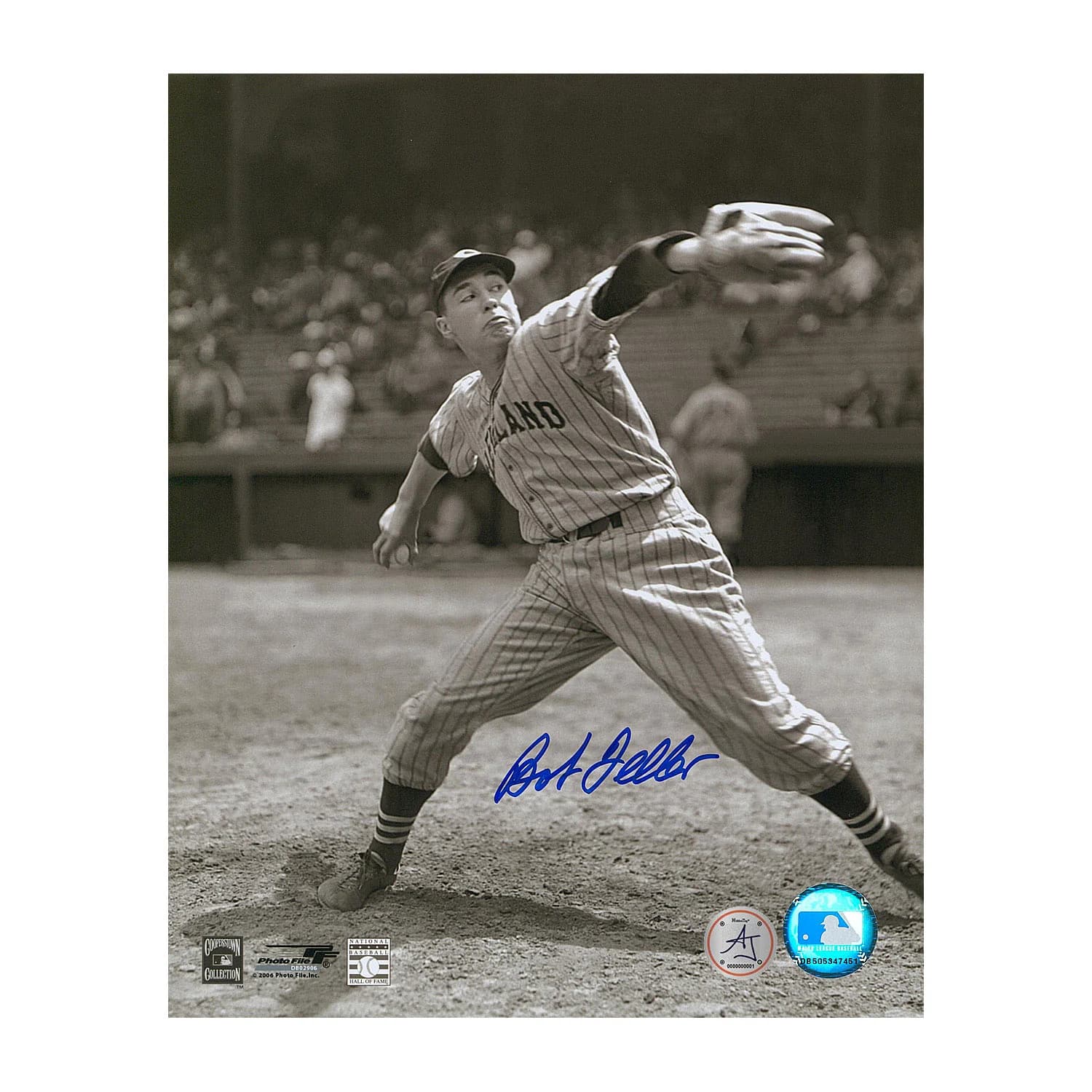 Bob Feller Autographed Cleveland Indians 8x10 Photo Bob Feller Photo 8x10-cleveland-indians, supplier stock photo