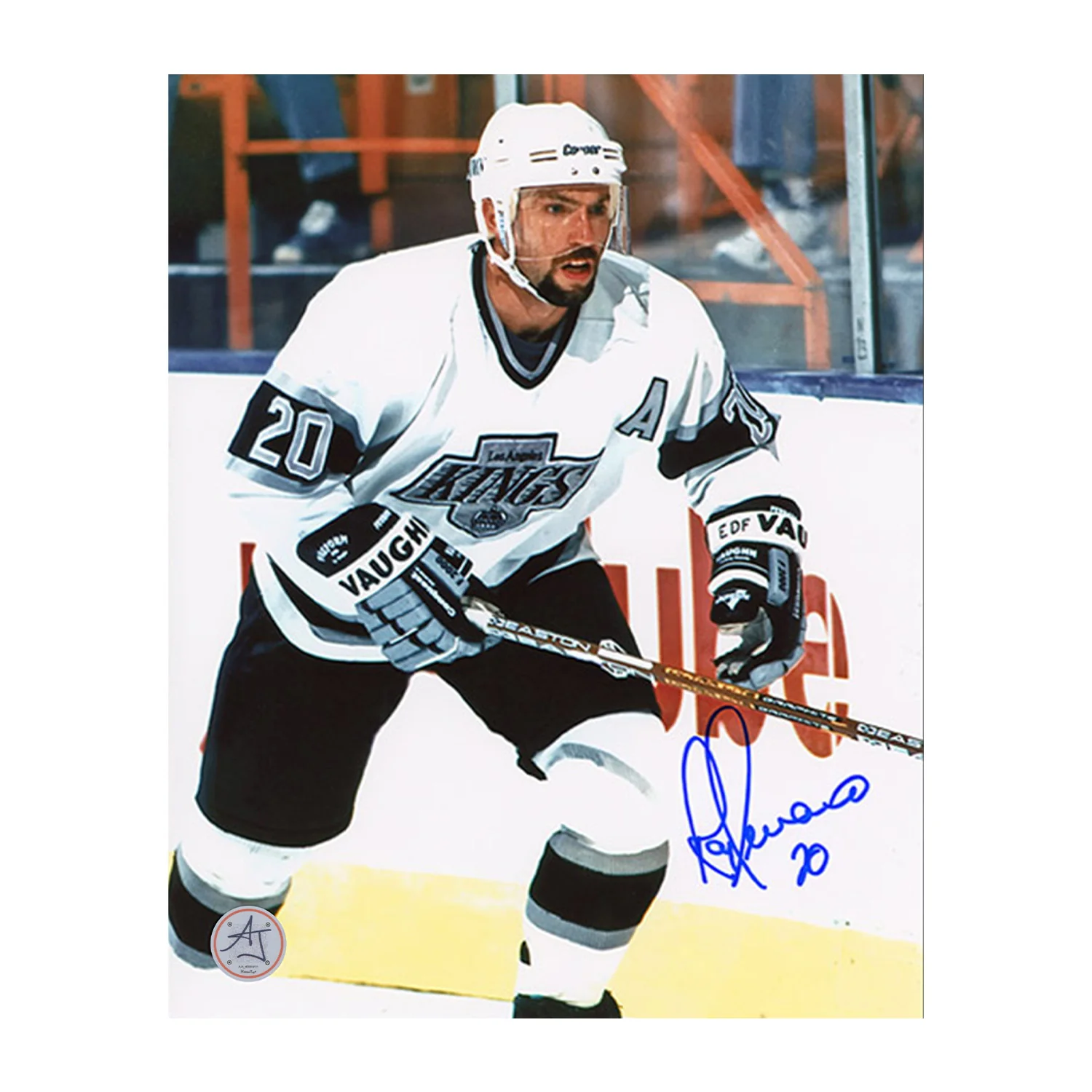 Ray Ferraro Autographed Los Angeles Kings Half Body Portrait 8x10 Photo Ray Ferraro Photo 8x10-half-body-portrait, Los Angeles Kings, supplier stock photo