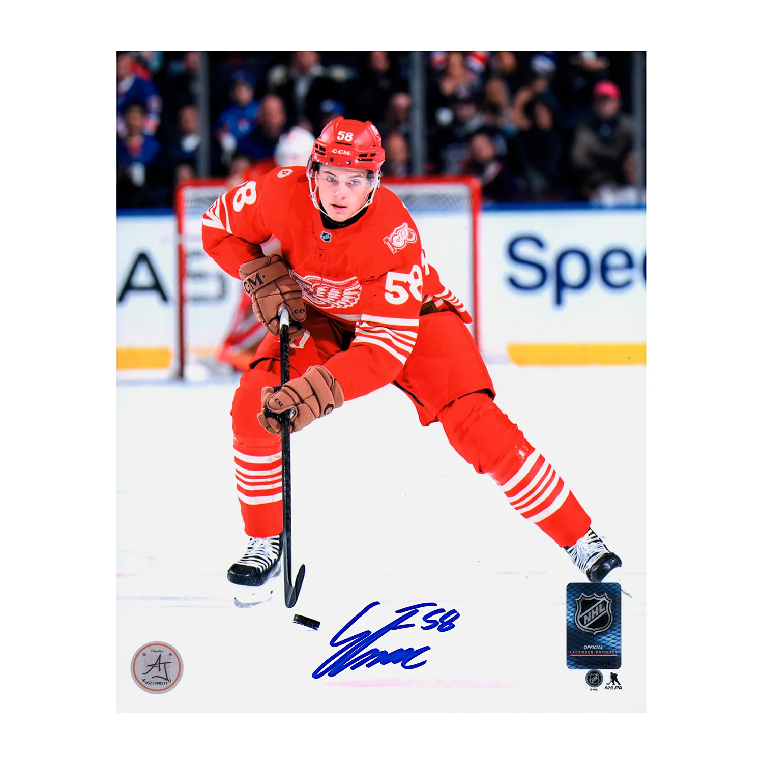 Emmitt Finnie Autographed Detroit Red Wings Game Action 8x10 Photo Emmitt Finnie Photo 8x10-game-action, Detroit Red Wings, supplier stock photo