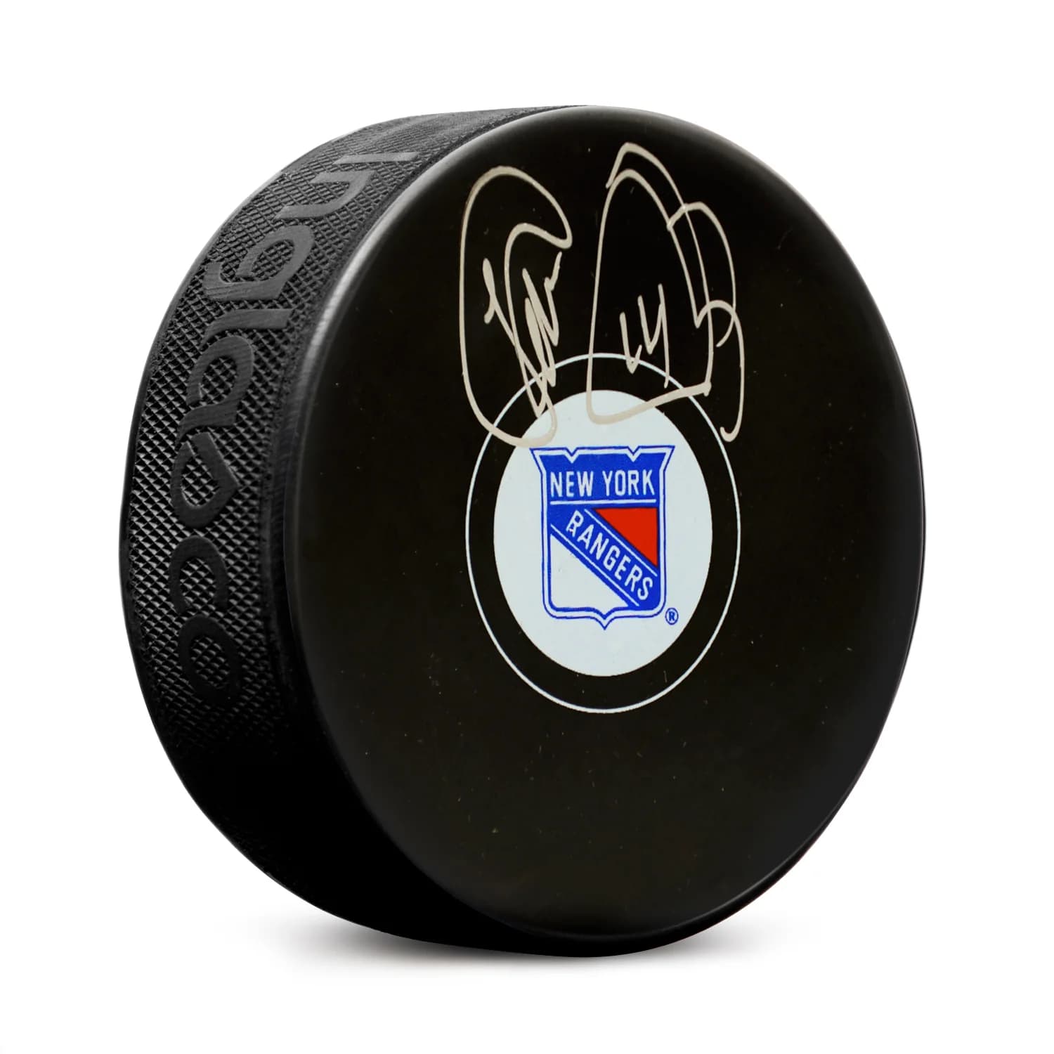 Theo Fleury Autographed New York Rangers Hockey Puck Theo Fleury Puck hockey, New York Rangers, supplier stock photo