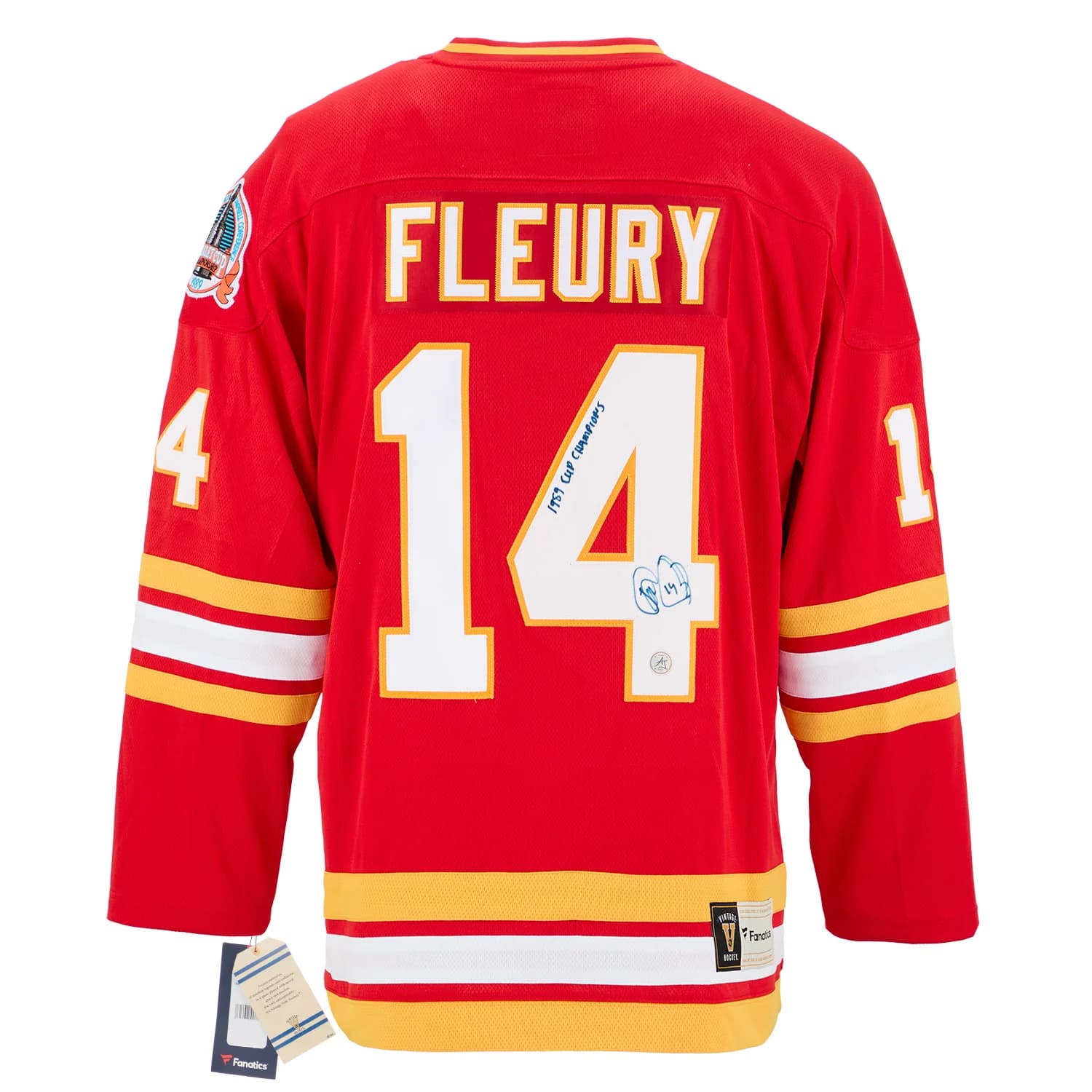 Theo Fleury Calgary Flames Signed & Inscribed 1989 Stanley Cup Fanatics Jersey Theo Fleury Jersey inscribed-1989-stanley-cup, Calgary Flames, supplier stock photo