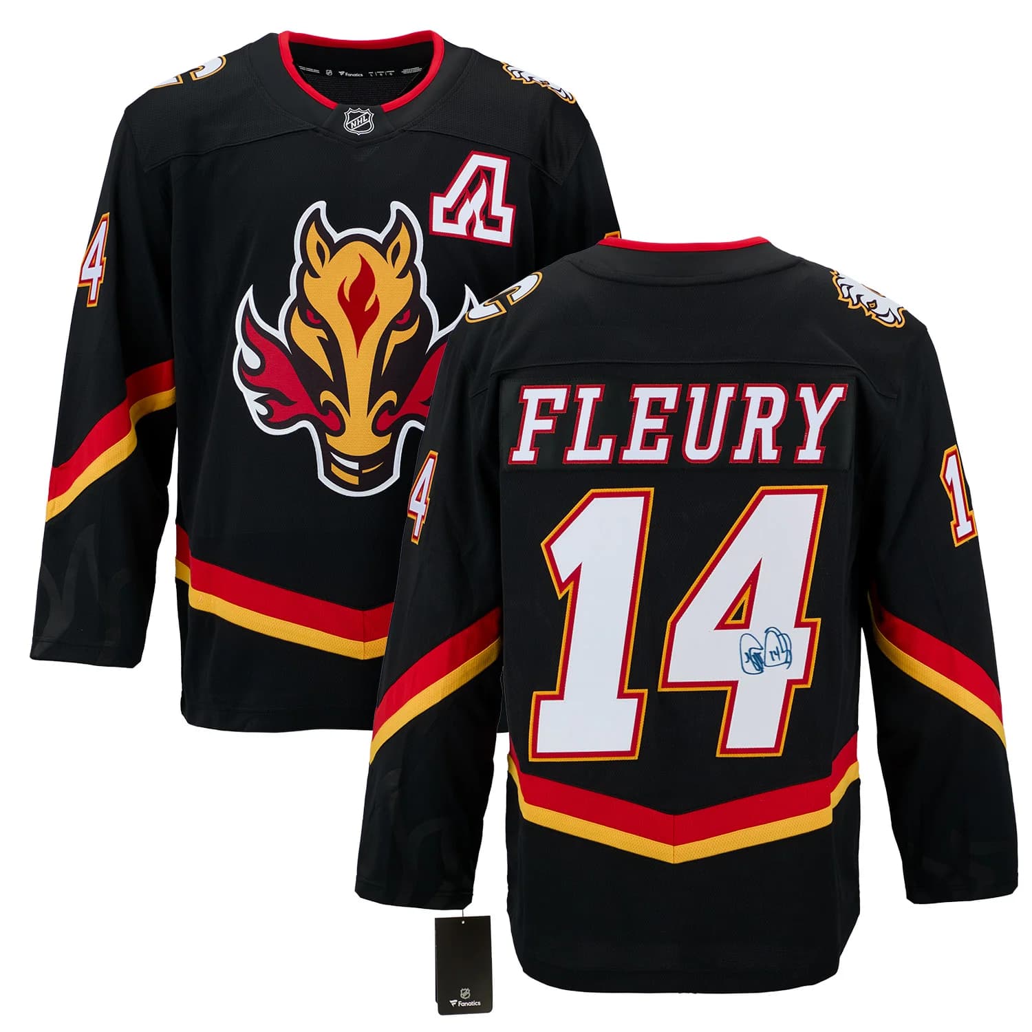 Theo Fleury Autographed Calgary Flames Alt Blasty Fanatics Breakaway Jersey Theo Fleury Jersey theo-fleury-calgary-flames-alt-blasty, Calgary Flames, view 3, supplier stock photo