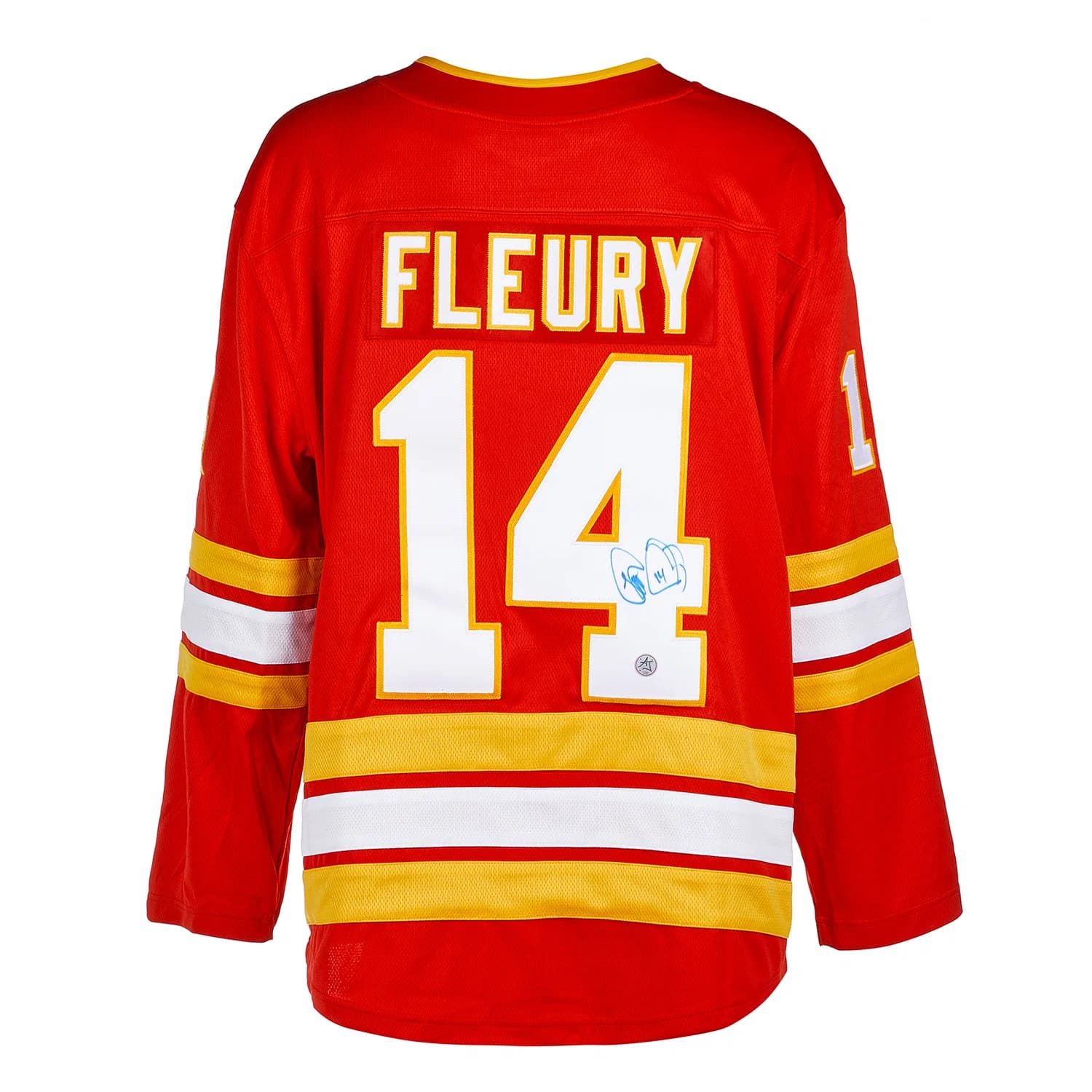 Theo Fleury Autographed Calgary Flames Fanatics Breakaway Jersey Theo Fleury Jersey breakaway, Calgary Flames, supplier stock photo
