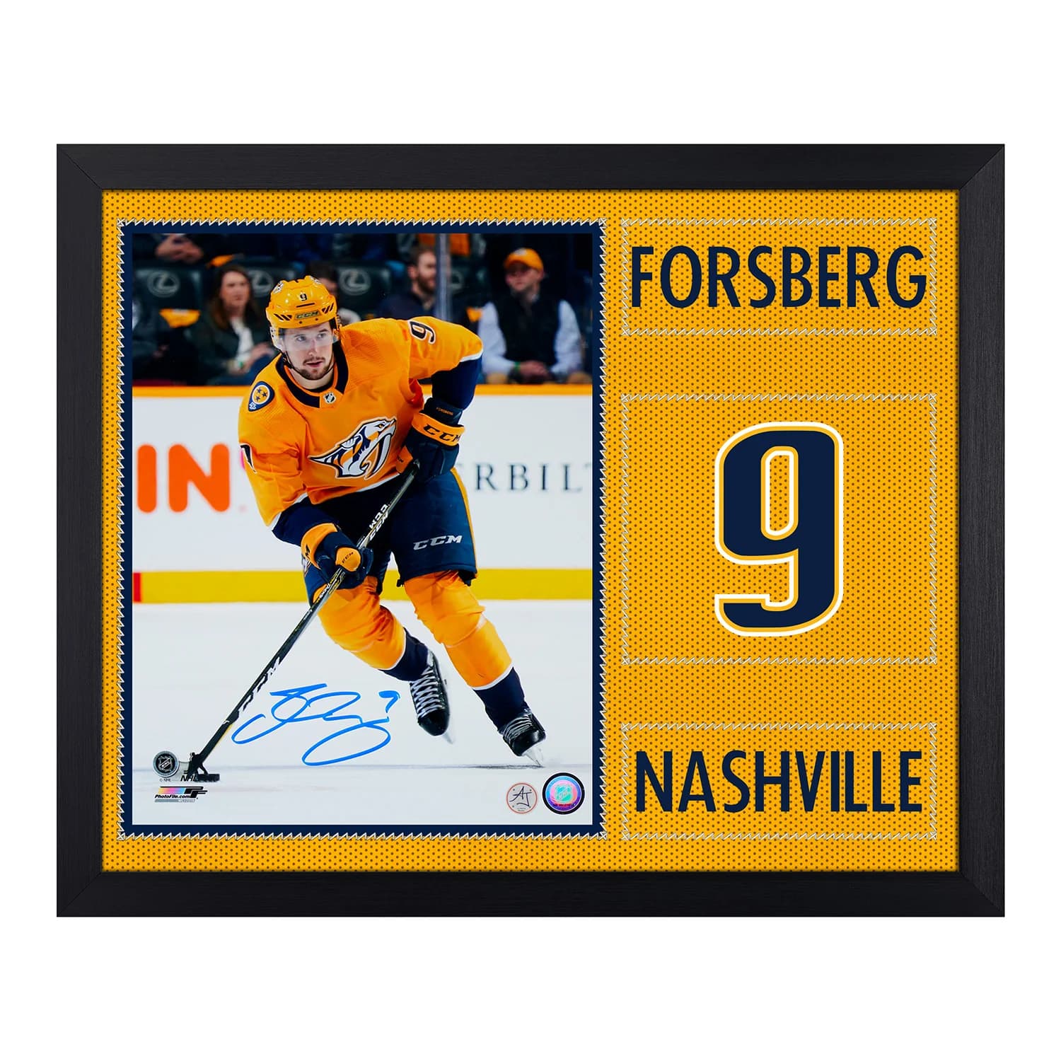 Filip Forsberg Signed Nashville Predators Uniform Graphic 19x23 Frame Filip Forsberg Jersey 19x23-uniform-graphic-frame, Nashville Predators, supplier stock photo