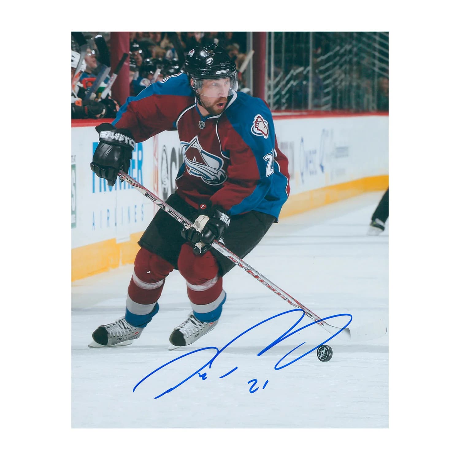 Peter Forsberg Autographed Colorado Avalanche Puck Rush 8x10 Photo Peter Forsberg Puck 8x10-peter-forsberg-colorado-avalanche-rush, Colorado Avalanche, supplier stock photo