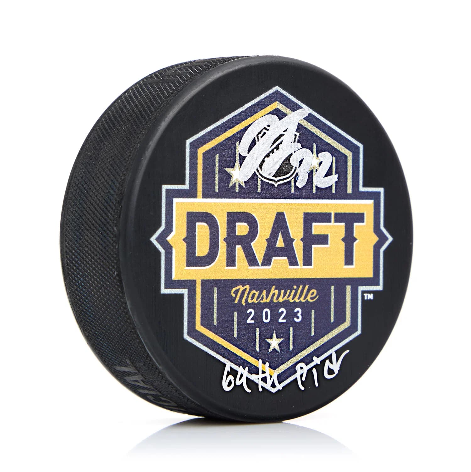 Jacob Fowler Signed 2023 NHL Entry Draft Puck with 69th Pick Note Jacob Fowler Puck 2023-nhl-entry-draft-69th-pick, supplier stock photo