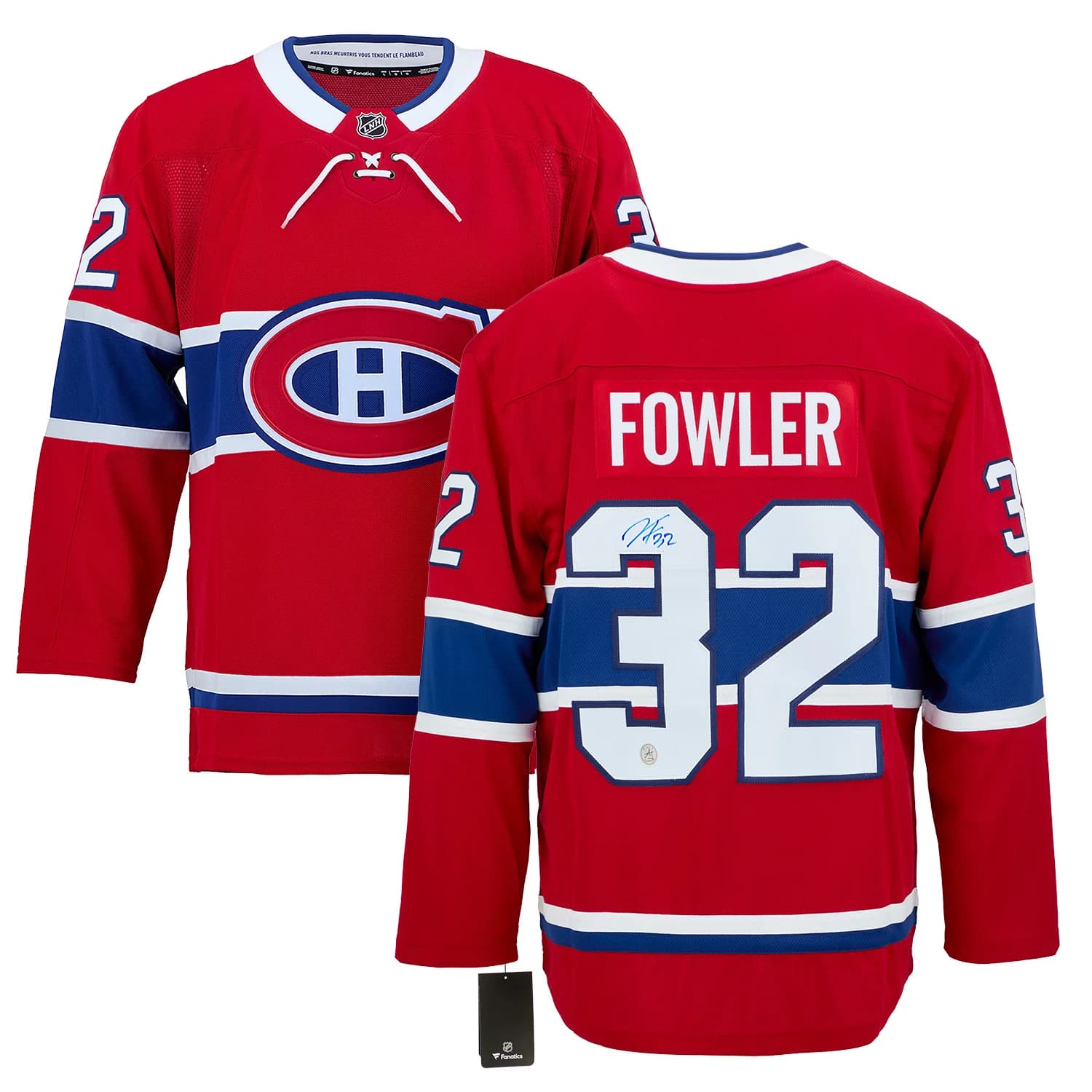 Jacob Fowler Autographed Montreal Canadiens Fanatics Breakaway Jersey Jacob Fowler Jersey jacob-fowler-breakaway, Montreal Canadiens, view 3, supplier stock photo
