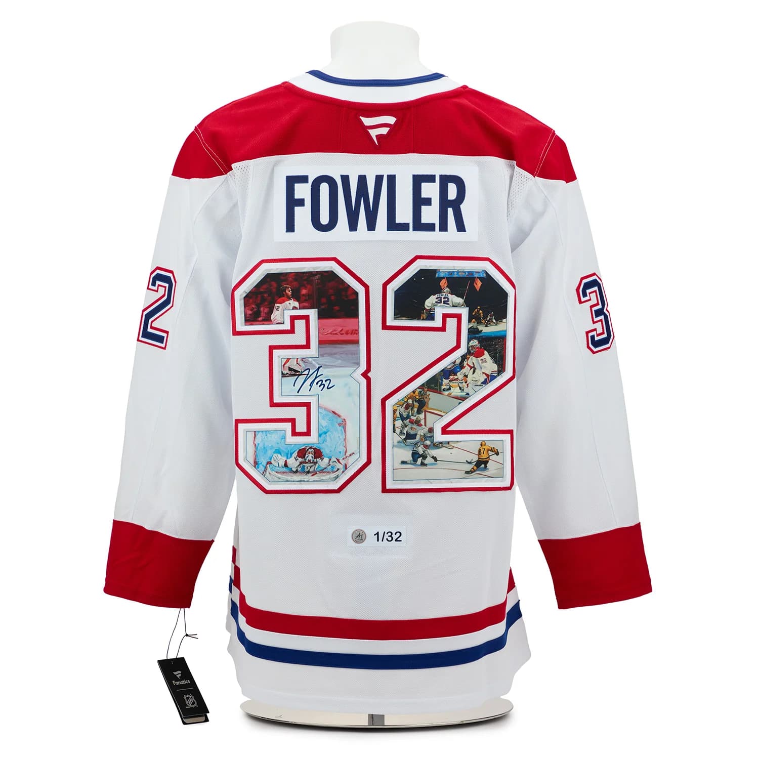 Jacob Fowler Autographed Montreal Canadiens First Game Art Jersey #1/32 Jacob Fowler Jersey jacob-fowler-first-game-art-1, Montreal Canadiens, supplier stock photo