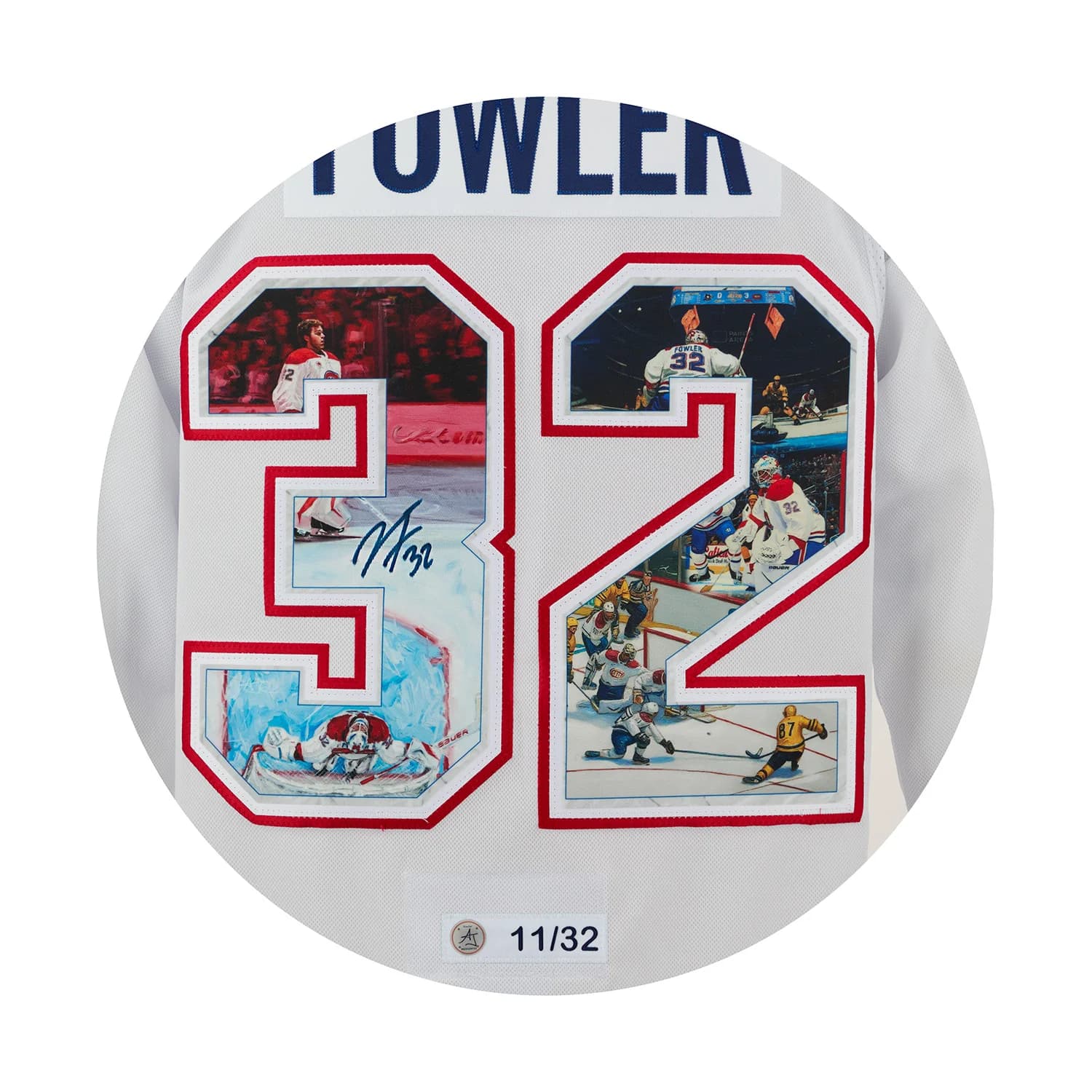 Jacob Fowler Autographed Montreal Canadiens First Game Art Jersey #11/32 Jacob Fowler Jersey jacob-fowler-first-game-art-11, Montreal Canadiens, view 3, supplier stock photo