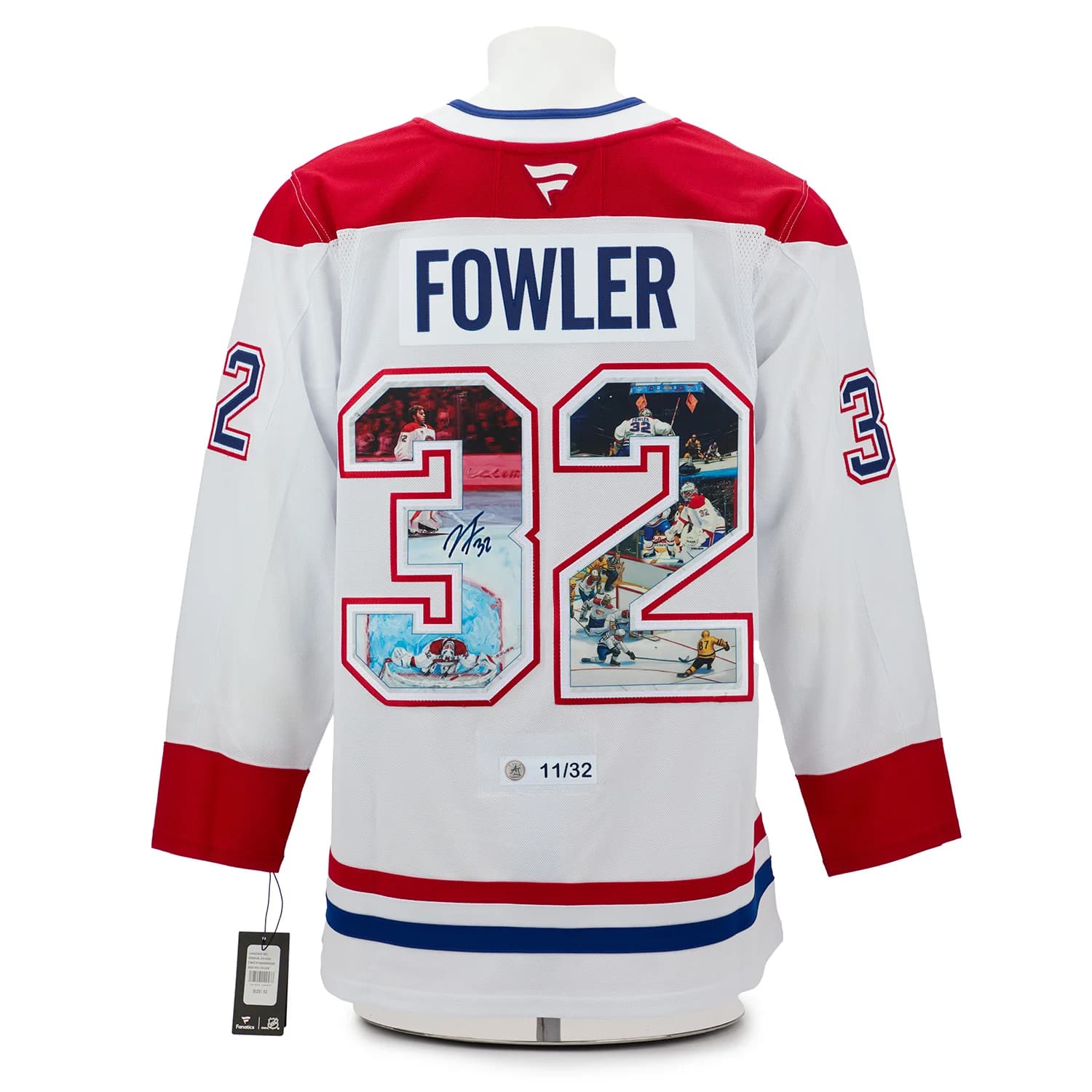 Jacob Fowler Autographed Montreal Canadiens First Game Art Jersey #11/32 Jacob Fowler Jersey jacob-fowler-first-game-art-11, Montreal Canadiens, supplier stock photo