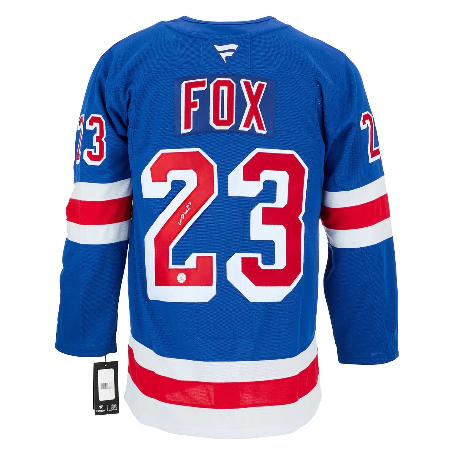 Adam Fox Autographed New York Rangers Fanatics Premium Jersey Adam Fox Jersey premium, New York Rangers, supplier stock photo