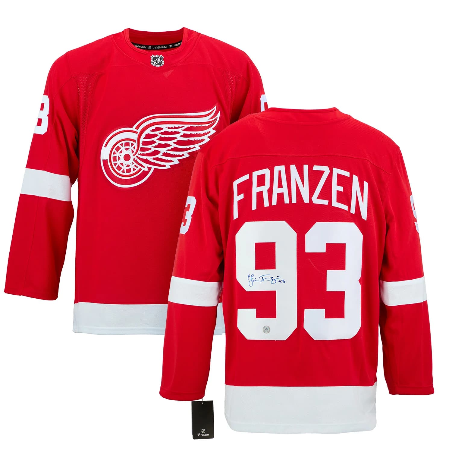 Johan Franzen Autographed Detroit Red Wings Fanatics Breakaway Jersey Johan Franzen Jersey breakaway, Detroit Red Wings, view 3, supplier stock photo