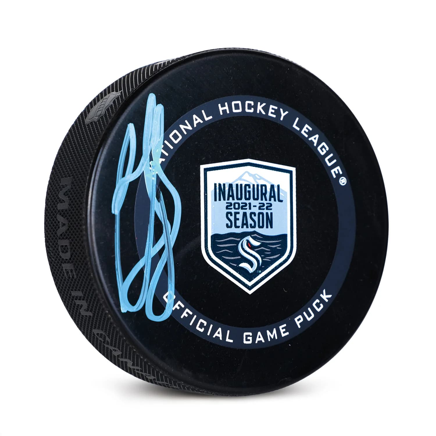 Ron Francis Autographed Seattle Kraken Inaugural Season Official Game Puck Ron Francis Puck inaugural-season-game, Seattle Kraken, supplier stock photo