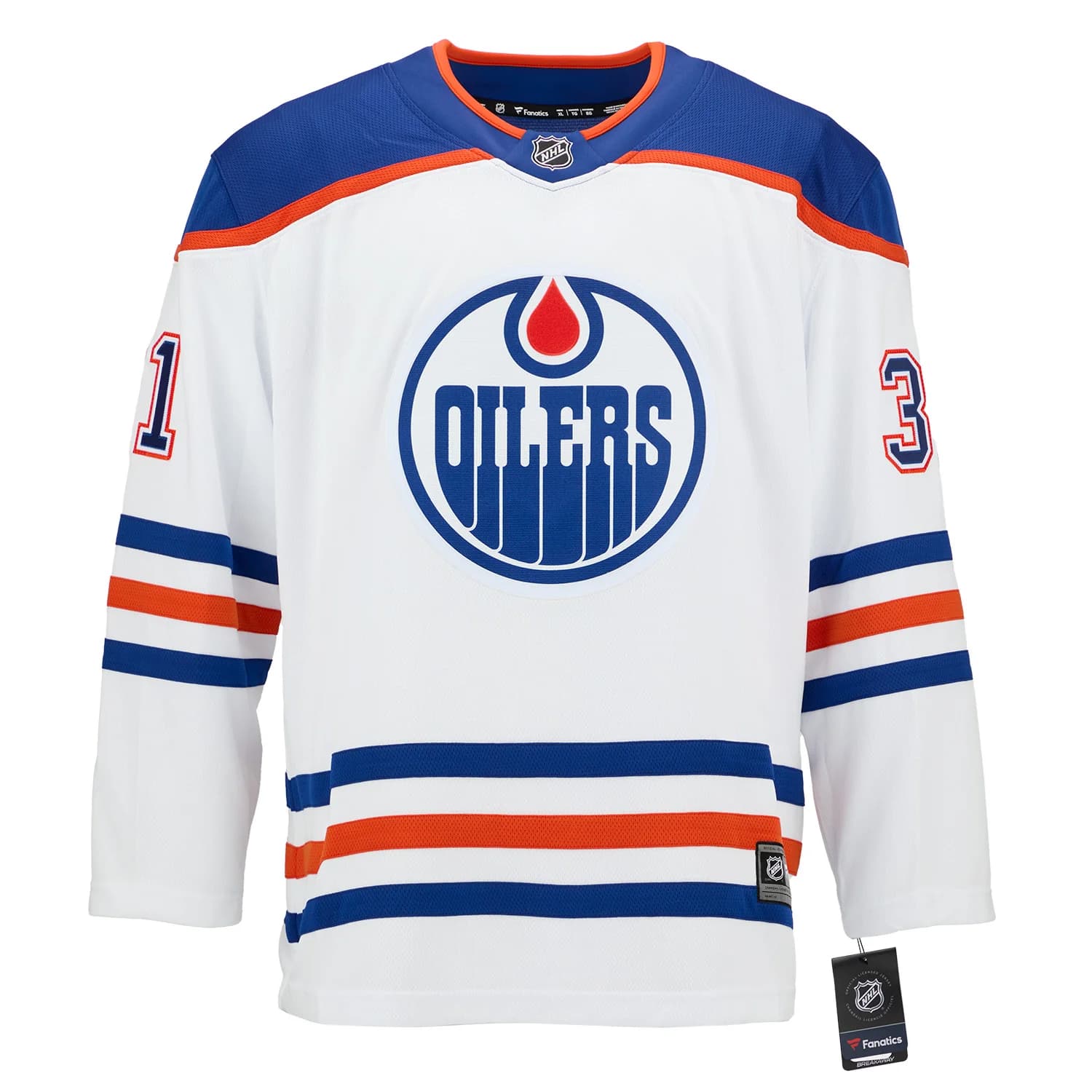 Grant Fuhr Signed & Inscribed Edmonton Oilers White Fanatics Breakaway Jersey Grant Fuhr Jersey inscribed-white-breakaway, Edmonton Oilers, view 2, supplier stock photo