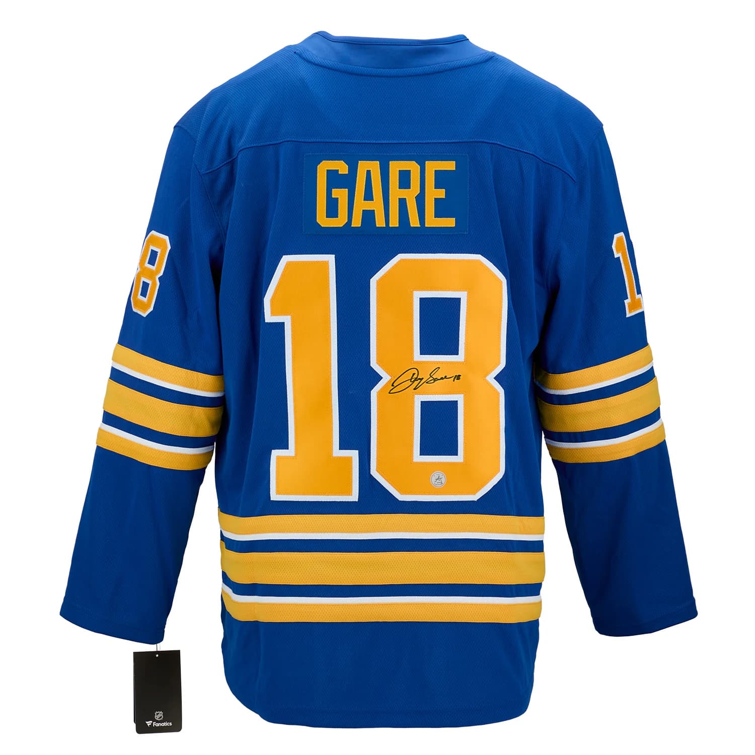 Danny Gare Autographed Buffalo Sabres Fanatics Breakaway Jersey Danny Gare Jersey breakaway, Buffalo Sabres, supplier stock photo