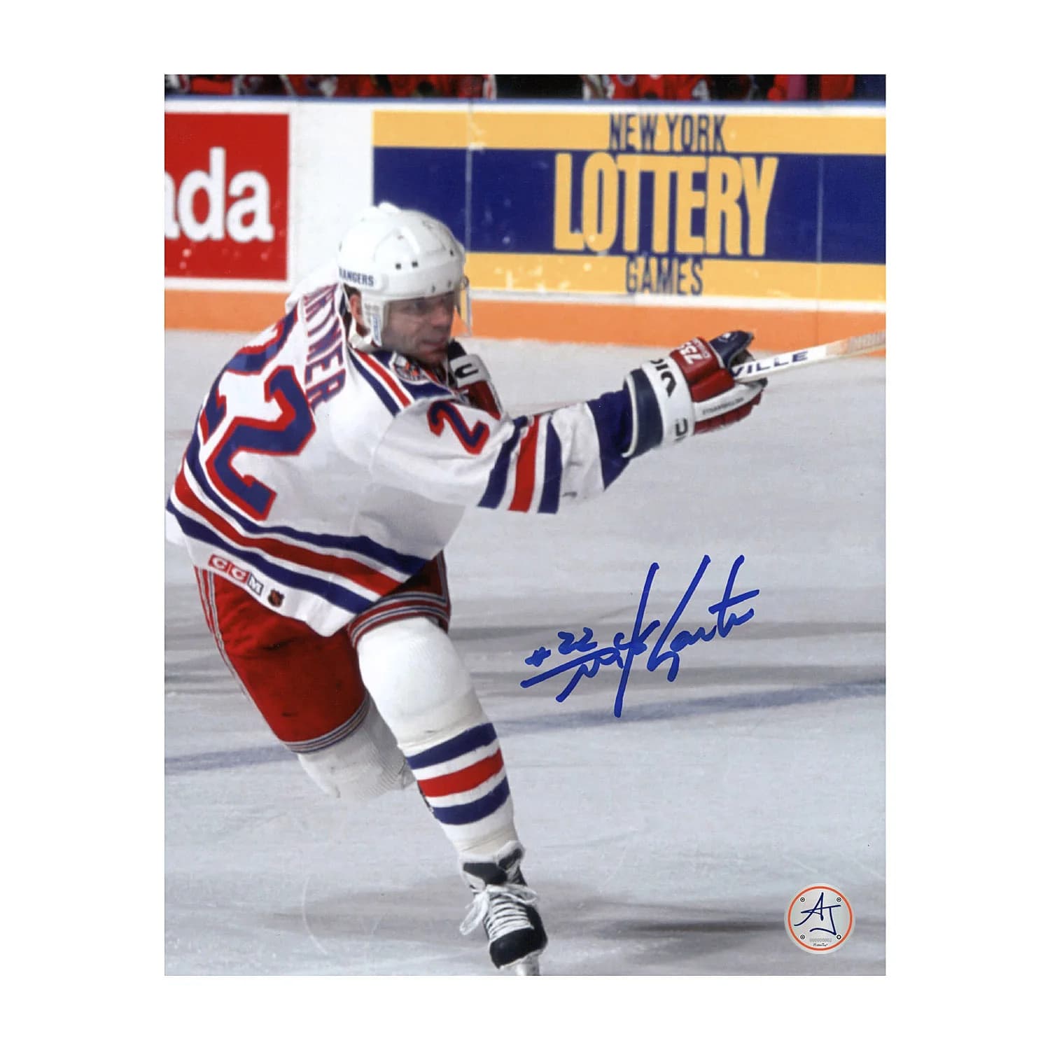 Mike Gartner Autographed New York Rangers Shooting 8x10 Photo Mike Gartner Photo 8x10-shooting, New York Rangers, supplier stock photo