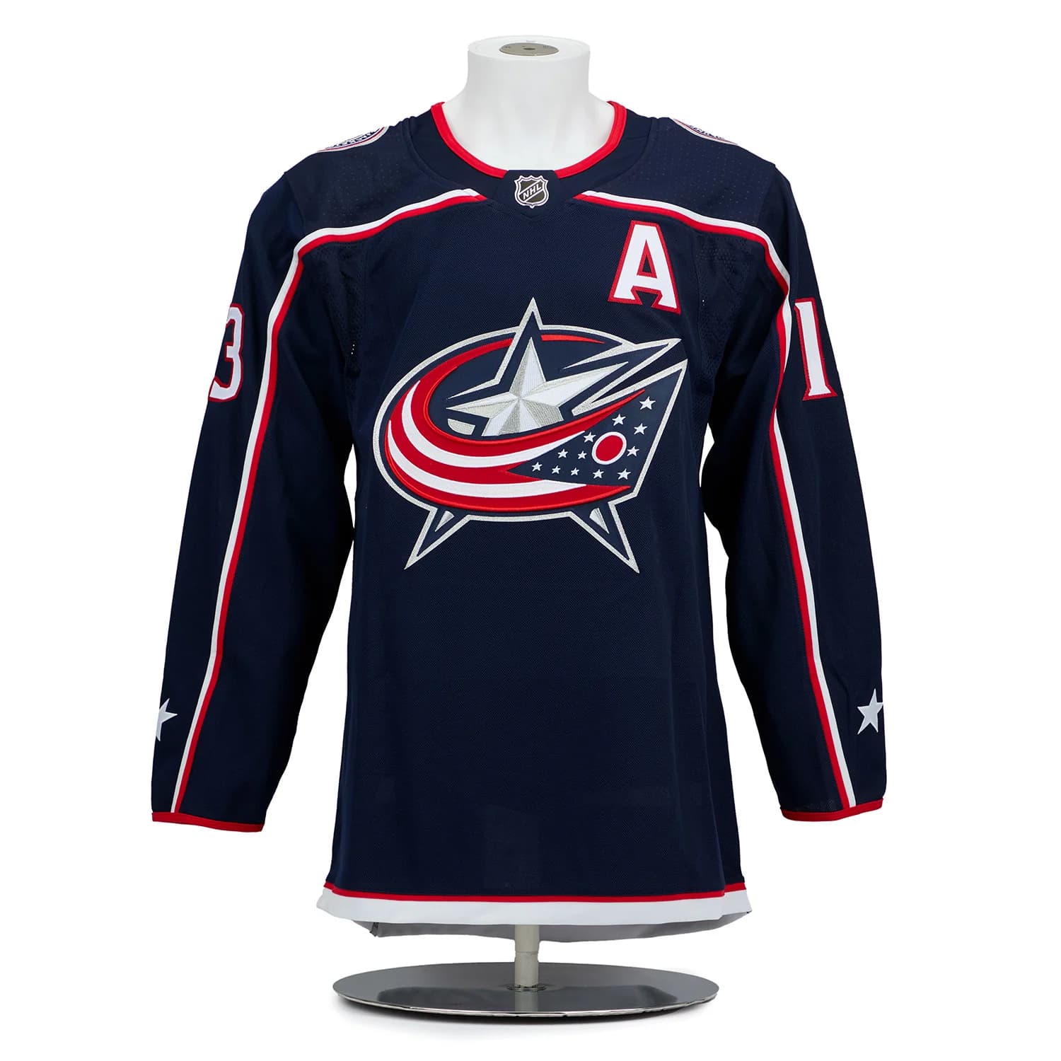 Johnny Gaudreau Autographed Columbus Blue Jackets adidas Jersey Johnny Gaudreau Jersey johnny-gaudreau-columbus-blue-jackets-adidas, Columbus Blue Jackets, view 2, supplier stock photo