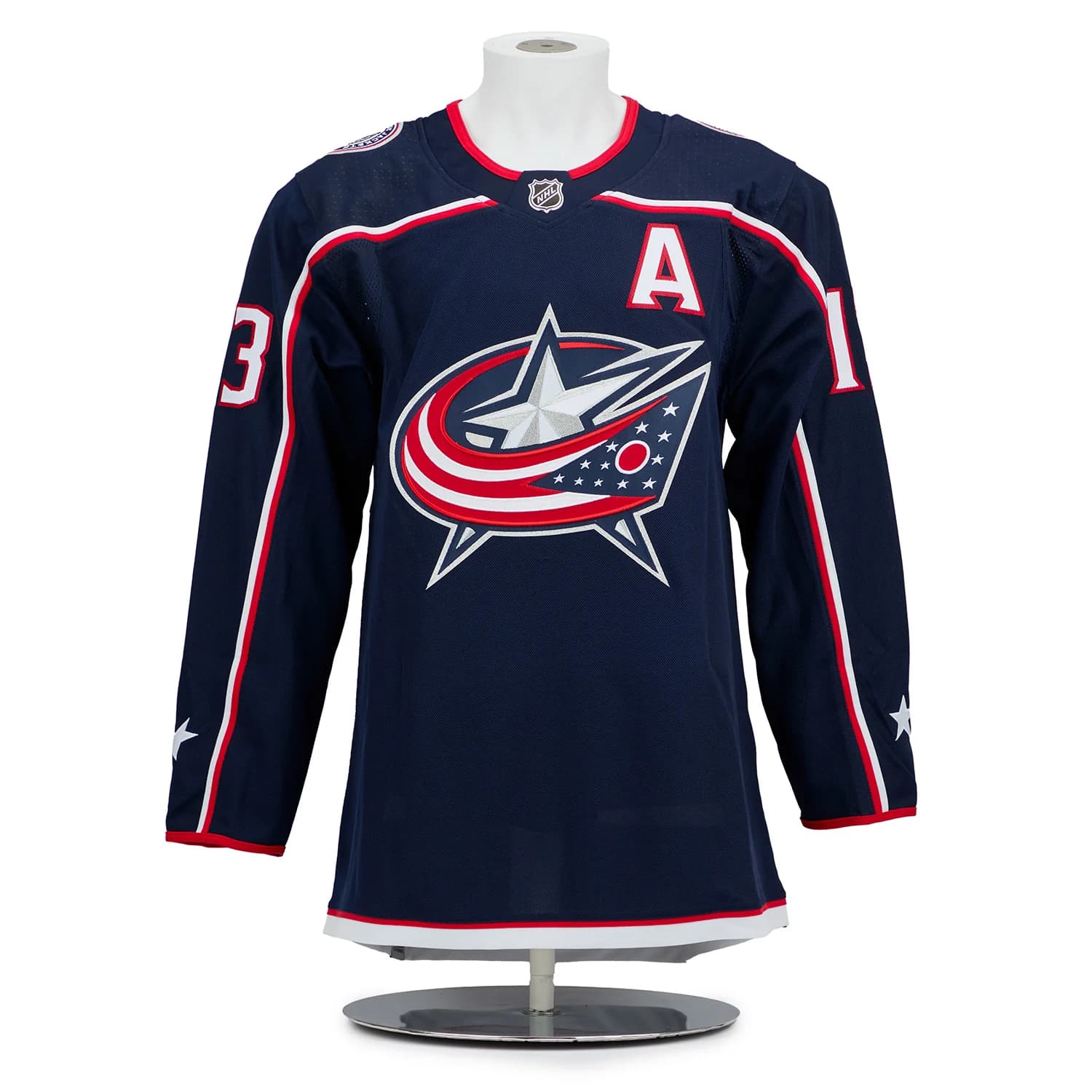 Johnny Gaudreau Autographed Columbus Blue Jackets adidas Jersey Johnny Gaudreau Jersey johnny-gaudreau-columbus-blue-jackets-adidas, Columbus Blue Jackets, view 2, supplier stock photo