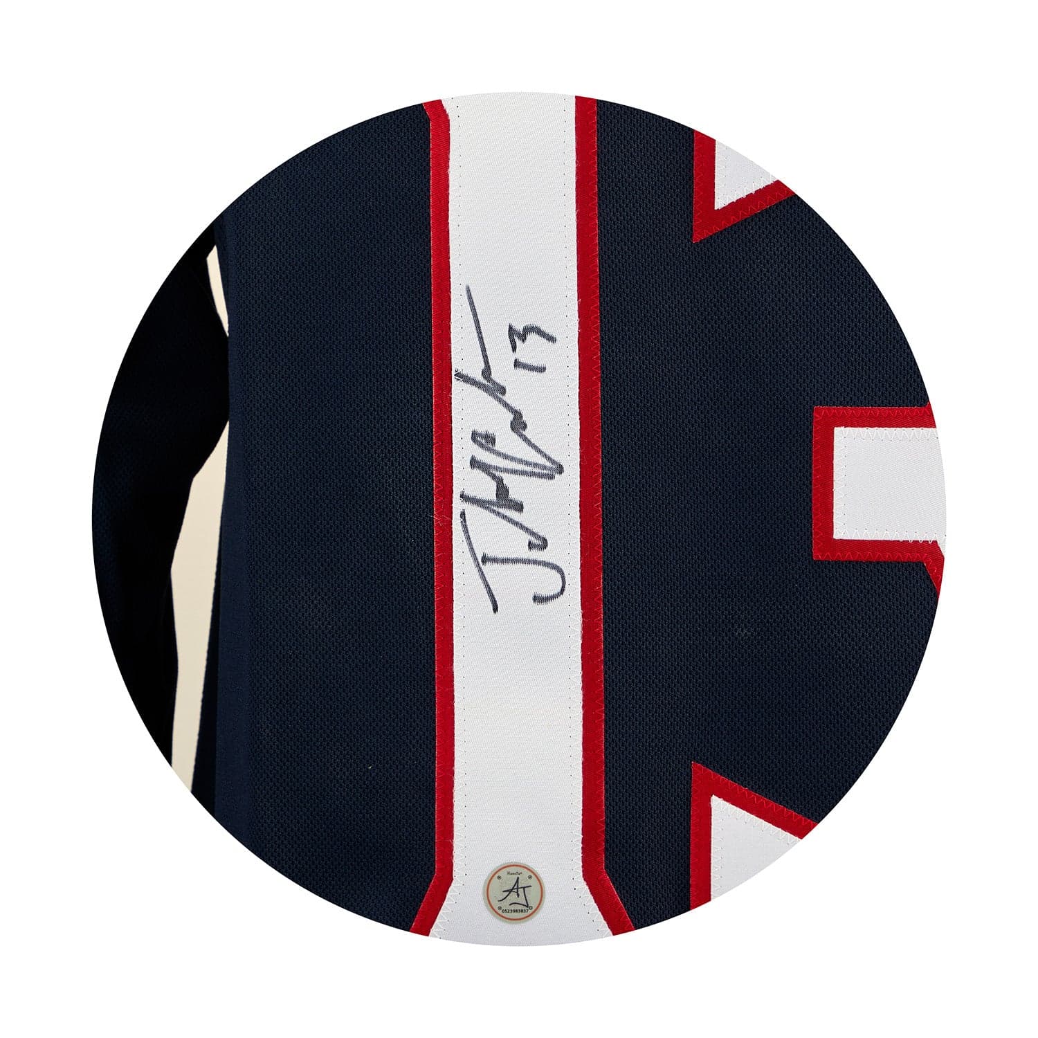 Johnny Gaudreau Autographed Columbus Blue Jackets adidas Jersey Johnny Gaudreau Jersey johnny-gaudreau-columbus-blue-jackets-adidas, Columbus Blue Jackets, view 3, supplier stock photo