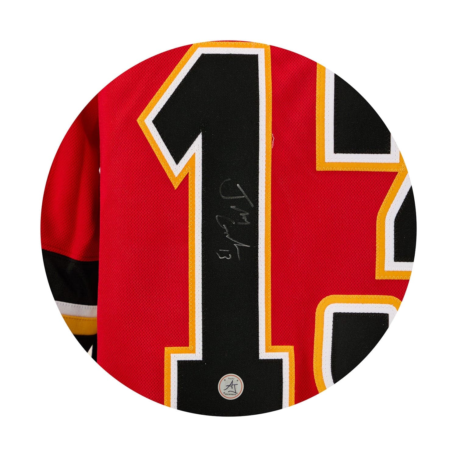Johnny Gaudreau Signed Calgary Flames Black Logo adidas Jersey Johnny Gaudreau Jersey johnny-gaudreau-calgary-flames-black-logo, Calgary Flames, view 3, supplier stock photo