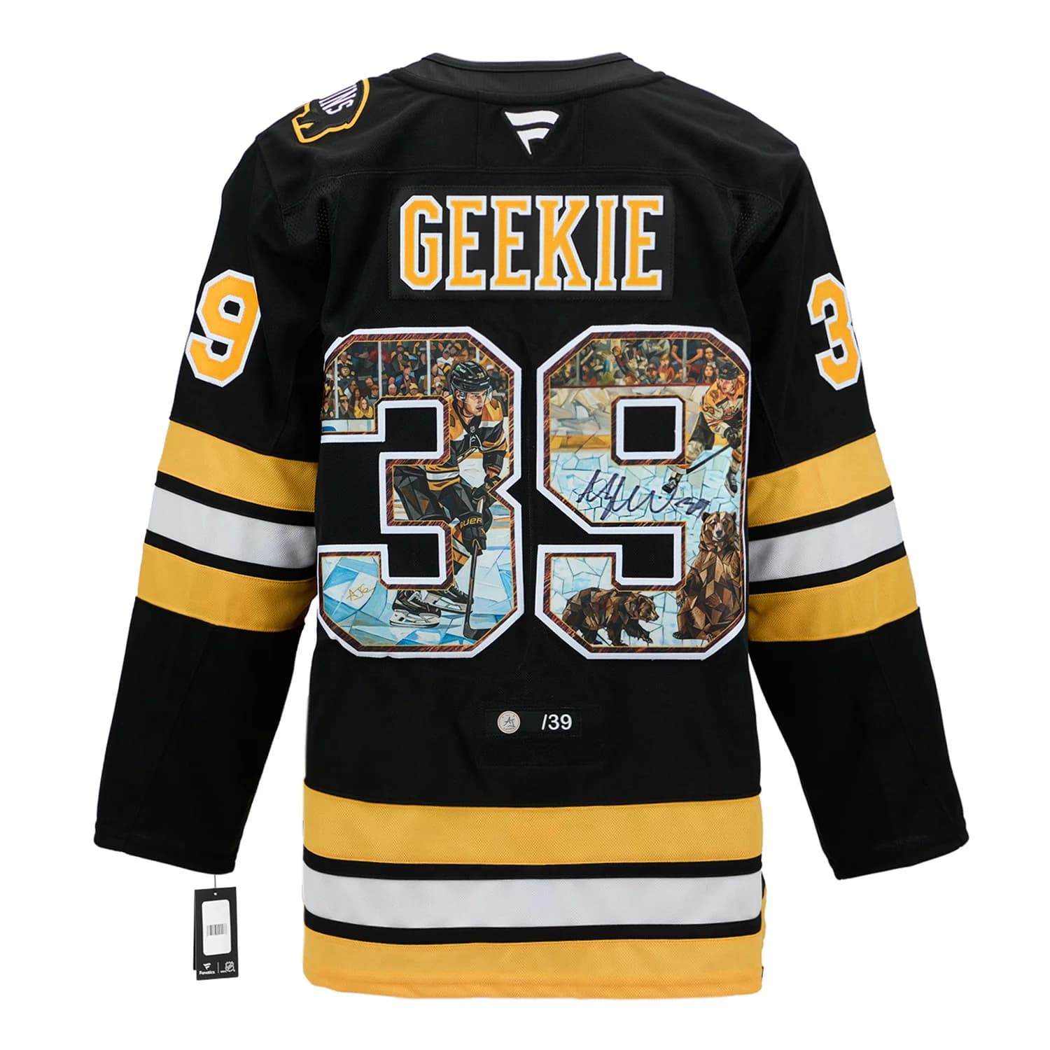Morgan Geekie Signed Boston Bruins Impressionist Art Jersey #/39 Morgan Geekie Jersey morgan-geekie-boston-bruins-impressionist-art, Boston Bruins, supplier stock photo