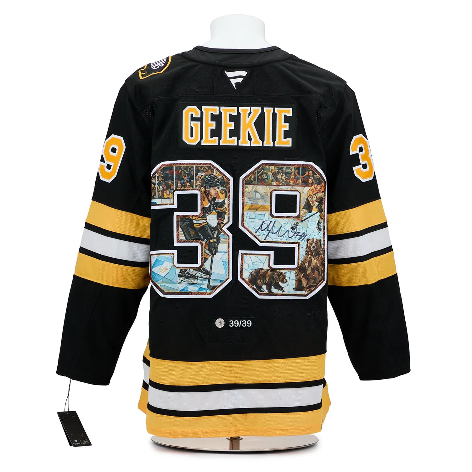 Morgan Geekie Signed Boston Bruins Impressionist Art Jersey #39/39 Morgan Geekie Jersey morgan-geekie-boston-bruins-impressionist-art, Boston Bruins, supplier stock photo