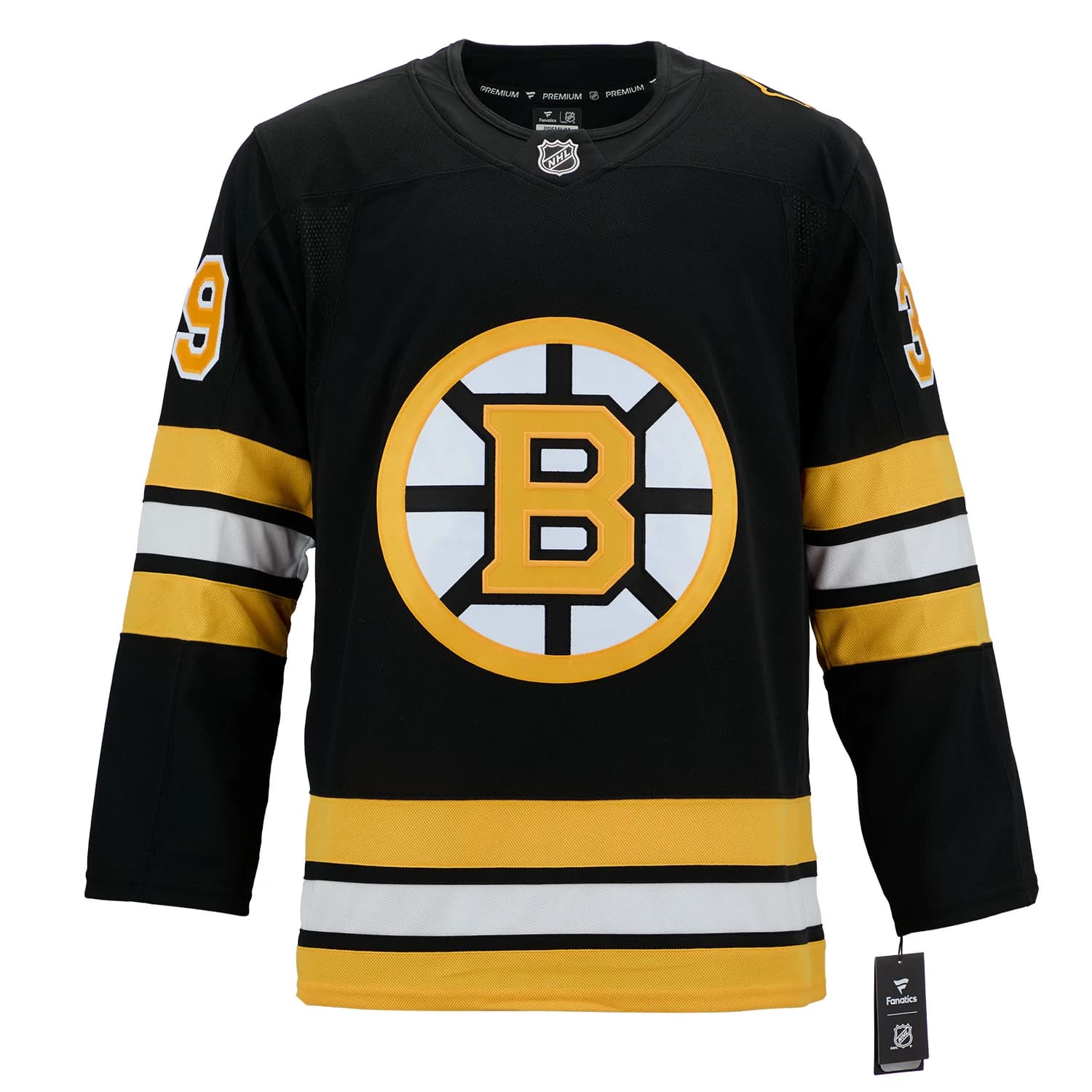 Morgan Geekie Autographed Boston Bruins Fanatics Premium Jersey Morgan Geekie Jersey premium, Boston Bruins, view 2, supplier stock photo