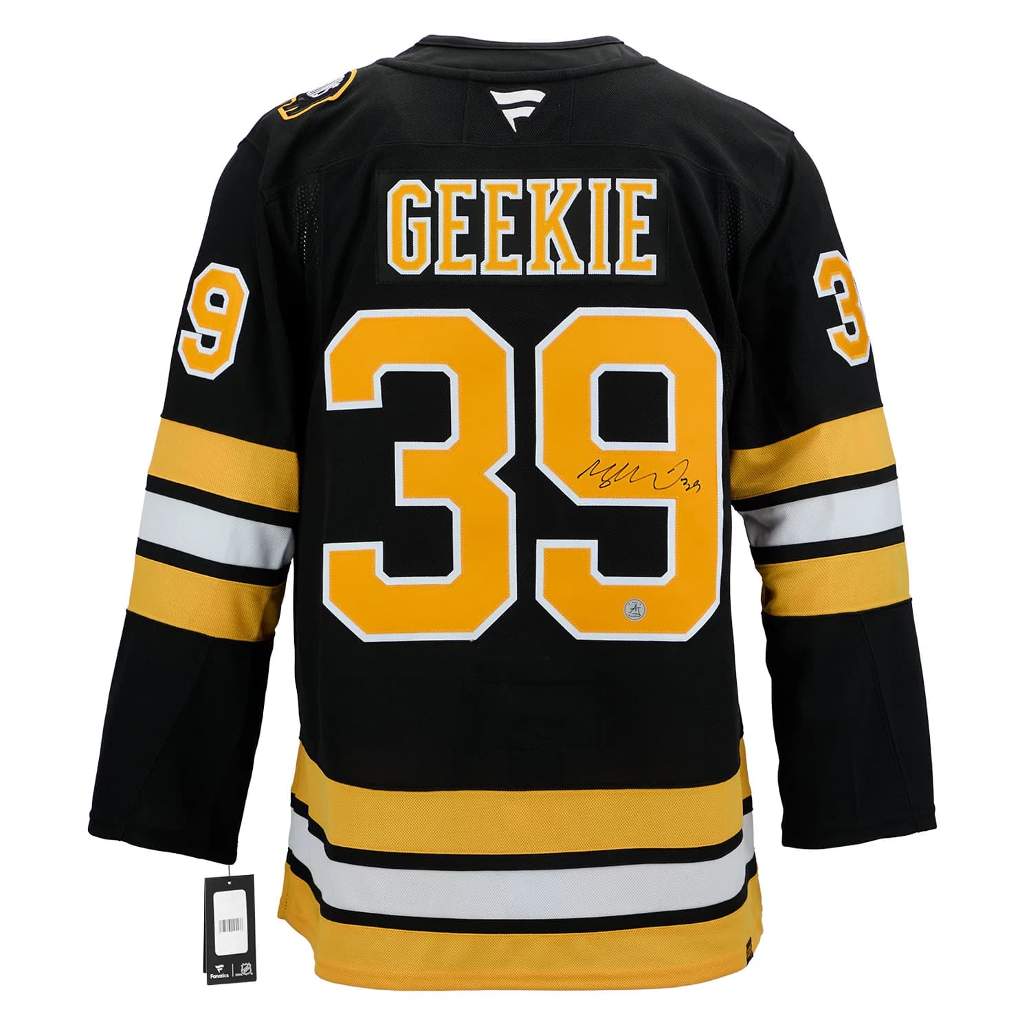 Morgan Geekie Autographed Boston Bruins Fanatics Premium Jersey Morgan Geekie Jersey premium, Boston Bruins, supplier stock photo