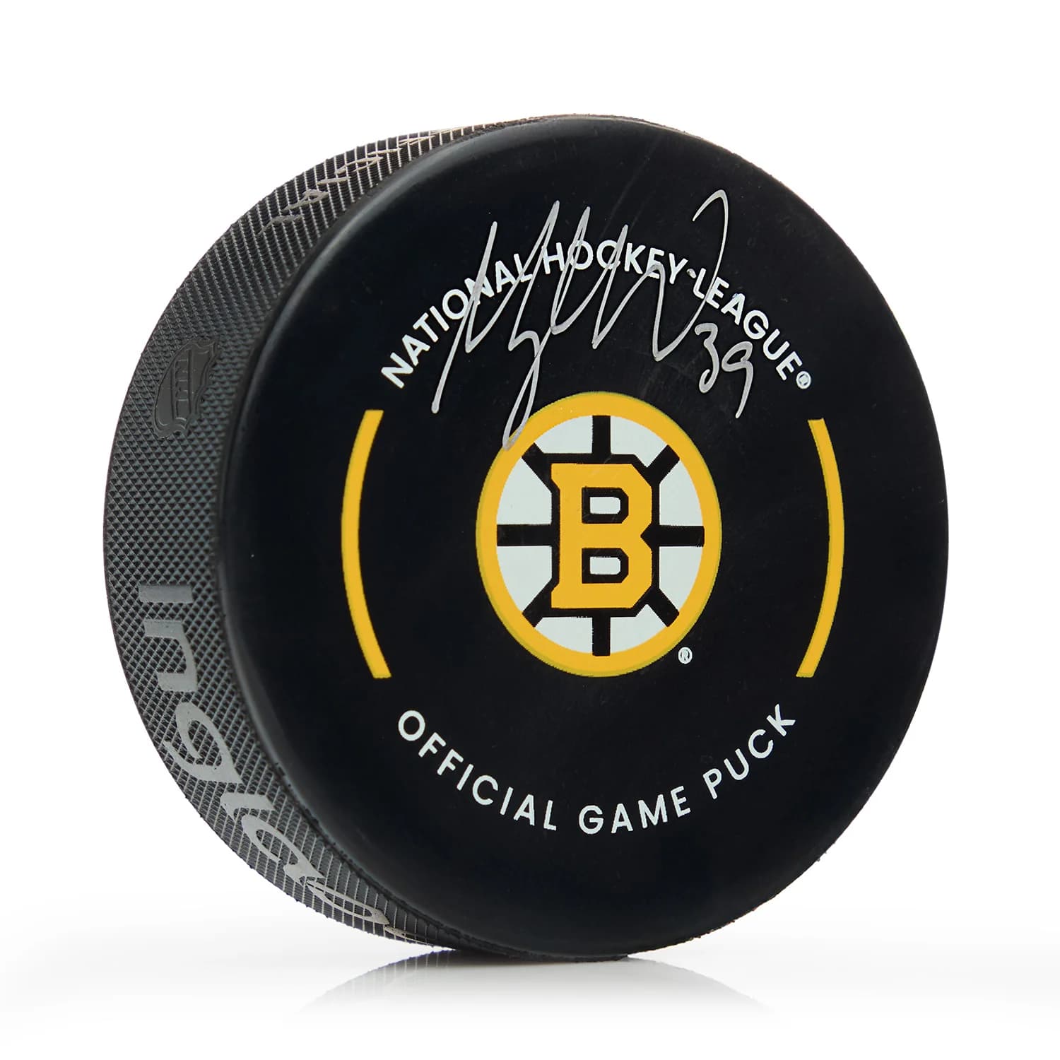 Morgan Geekie Signed Boston Bruins Official Game Puck Morgan Geekie Puck game, Boston Bruins, supplier stock photo