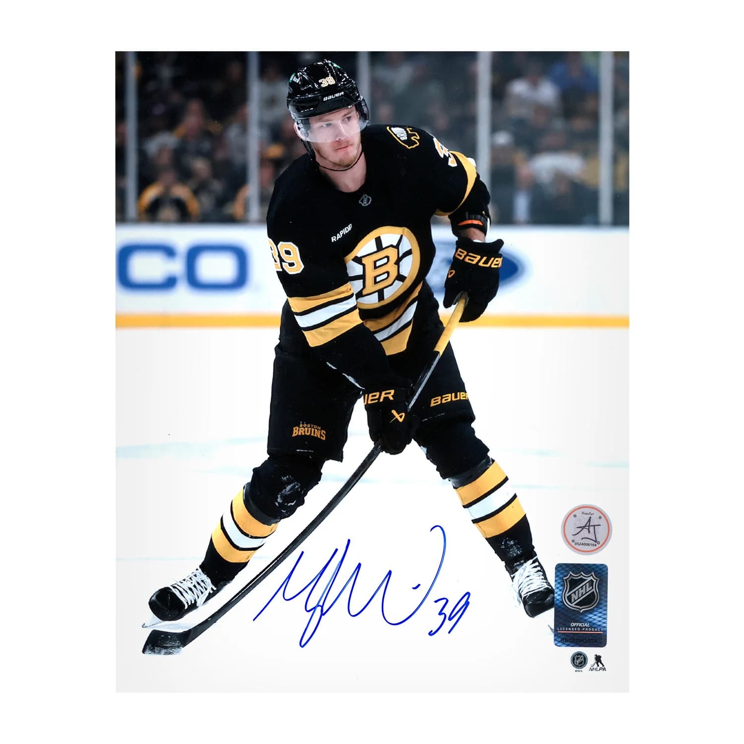 Morgan Geekie Autographed Boston Bruins Shooting 8x10 Photo Morgan Geekie Photo 8x10-shooting, Boston Bruins, supplier stock photo