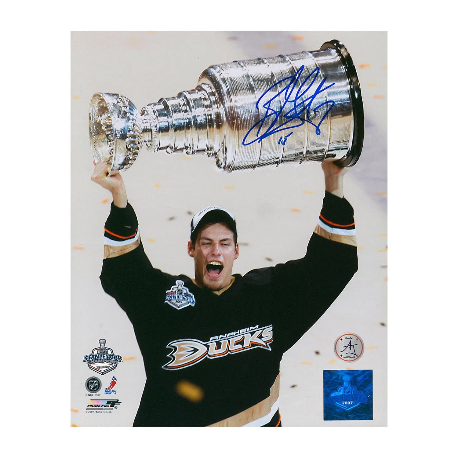 Ryan Getzlaf Autographed Anaheim Ducks 2007 Stanley Cup 8x10 Photo Ryan Getzlaf Photo 8x10-2007-stanley-cup, Anaheim Ducks, supplier stock photo