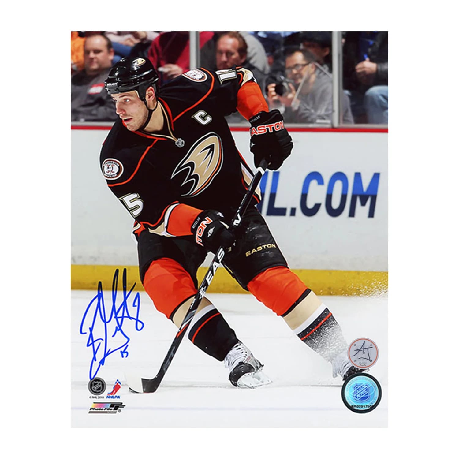 Ryan Getzlaf Signed Anaheim Ducks Puck Rush 8x10 Photo Ryan Getzlaf Puck 8x10-rush, Anaheim Ducks, supplier stock photo