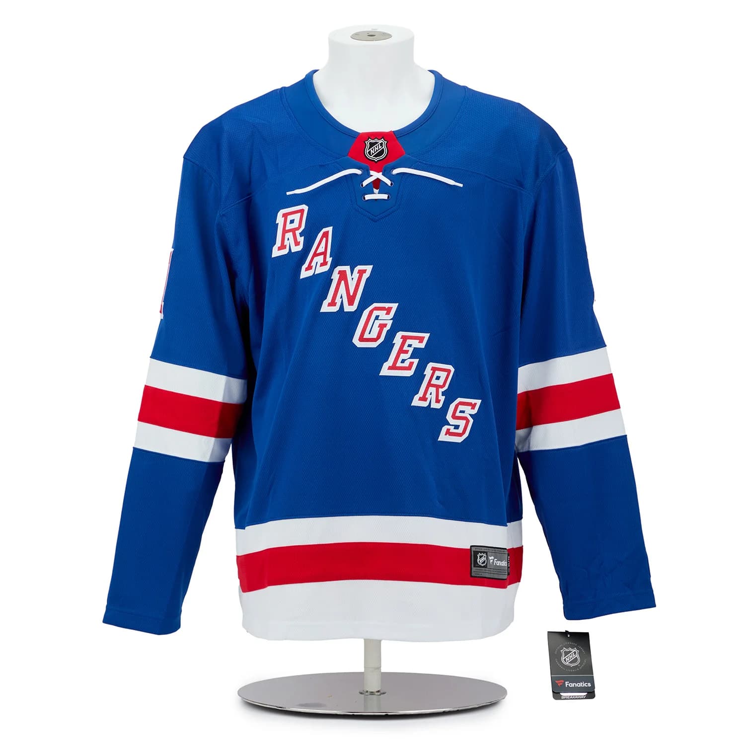 Eddie Giacomin Autographed New York Rangers Fanatics Breakaway Jersey Eddie Giacomin Jersey eddie-giacomin-york-rangers-breakaway, New York Rangers, view 2, supplier stock photo