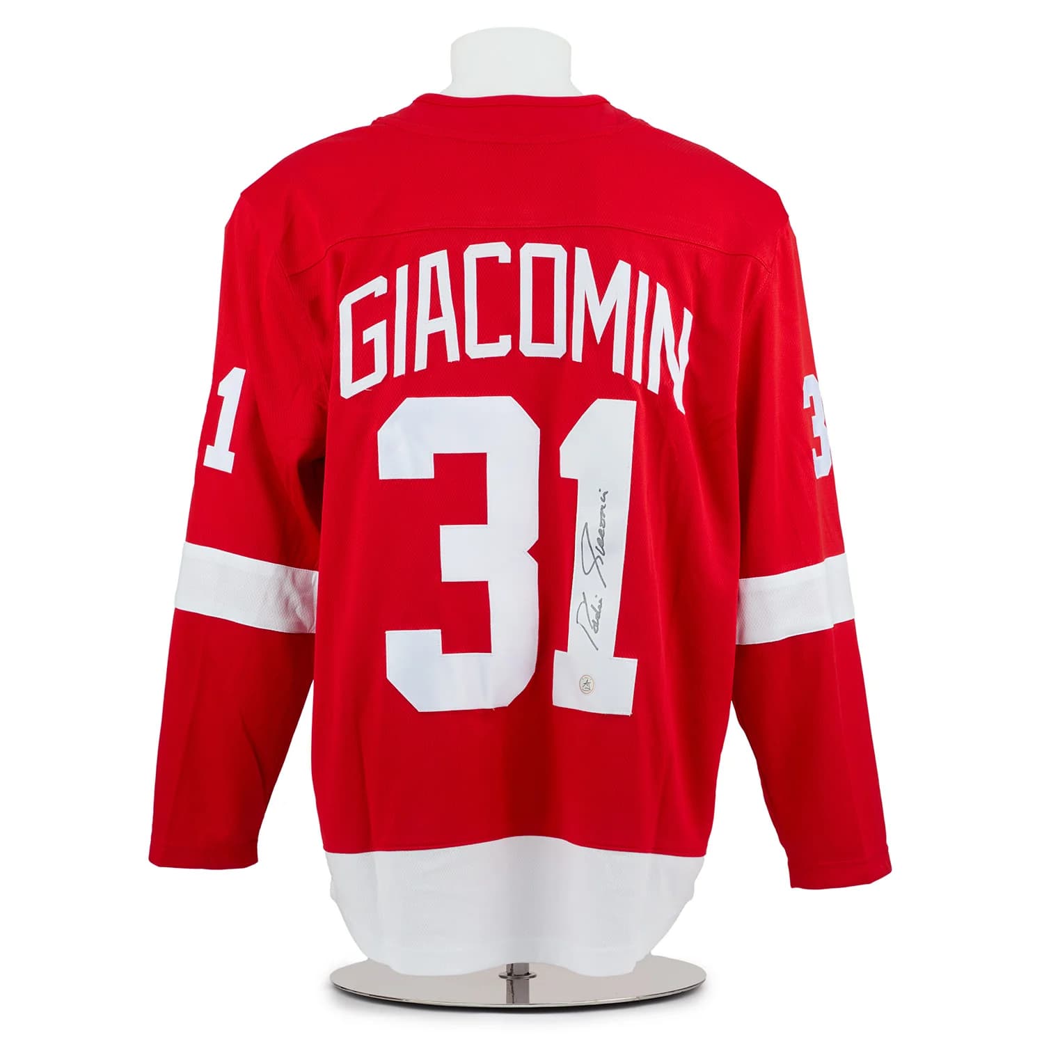 Eddie Giacomin Autographed Detroit Red Wings Fanatics Breakaway Jersey Eddie Giacomin Jersey eddie-giacomin-breakaway, Detroit Red Wings, supplier stock photo