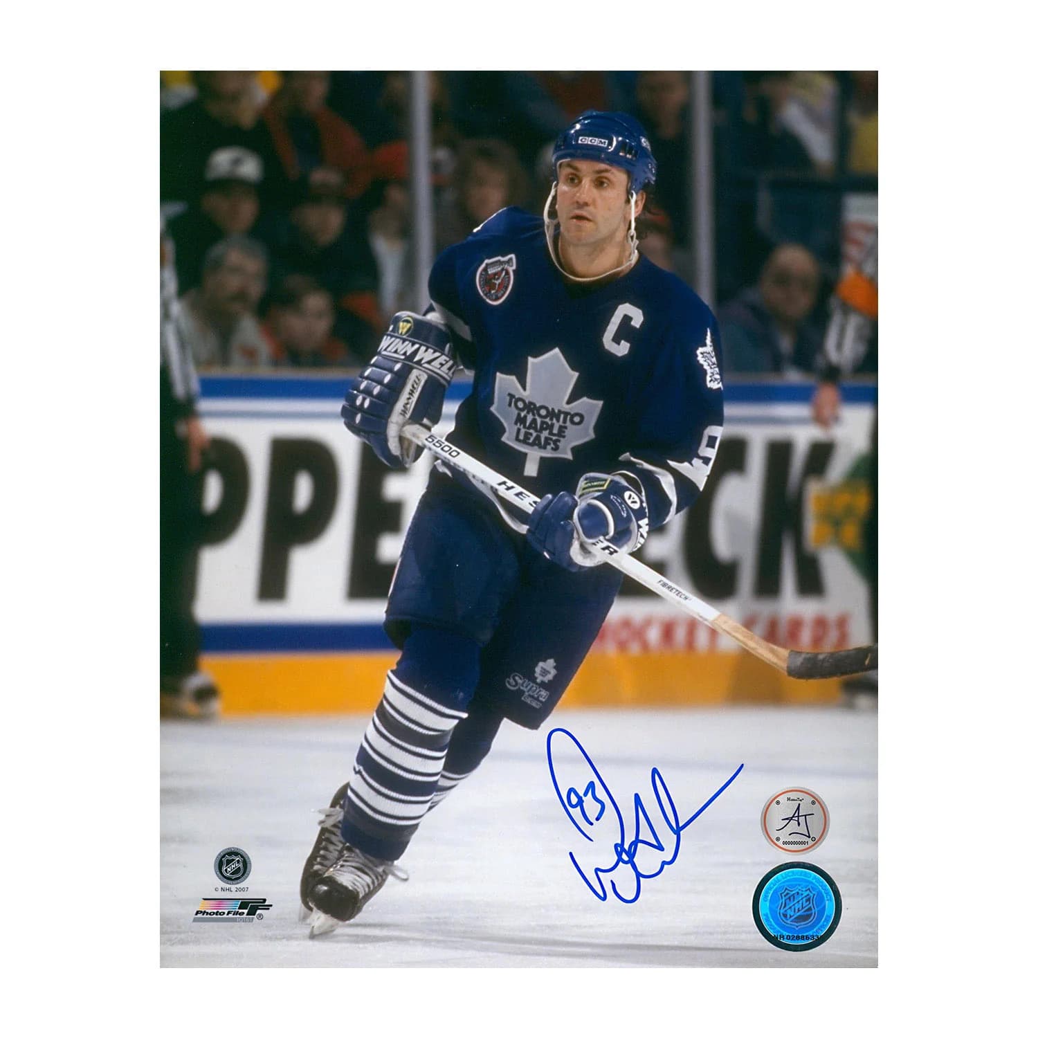 Doug Gilmour Autographed Toronto Maple Leafs Captain 8x10 Photo Doug Gilmour Photo 8x10-captain, Toronto Maple Leafs, supplier stock photo