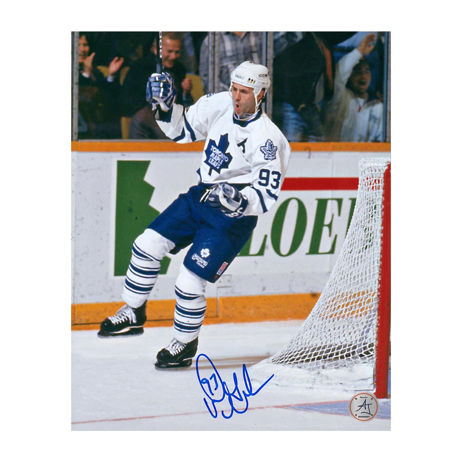 Doug Gilmour Autographed Toronto Maple Leafs Goal Celebration 8x10 Photo Doug Gilmour Photo 8x10-goal-celebration, Toronto Maple Leafs, supplier stock photo